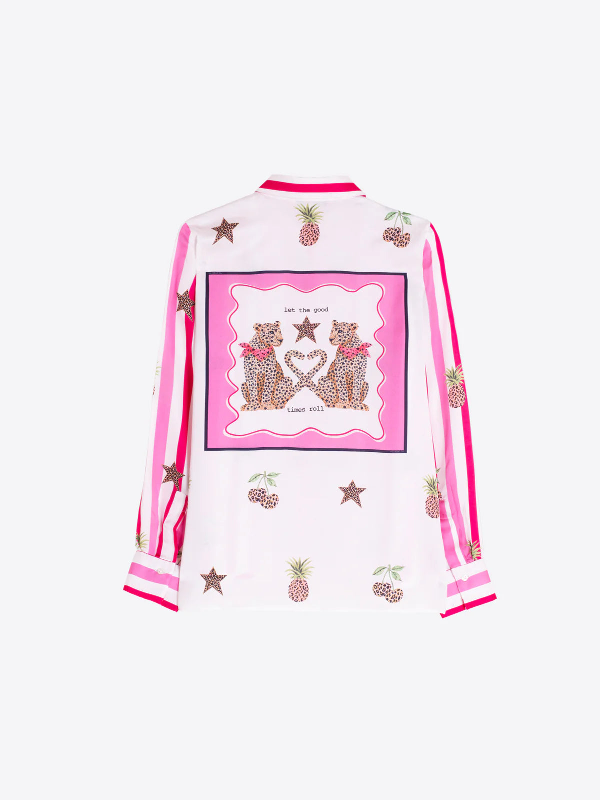 Vilagallo Pink Stripe & Leopard Shirt