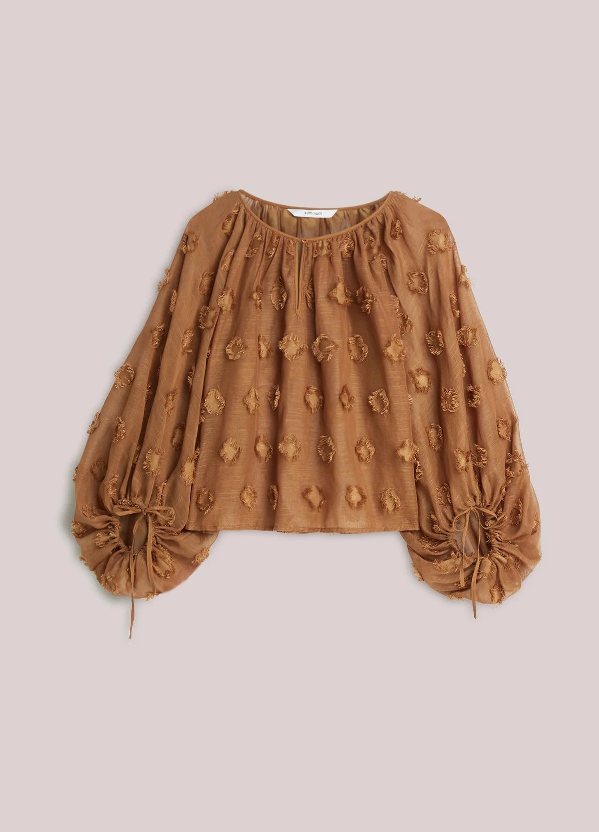 Summum Transparent Top with 3D Dots-Cinnamon