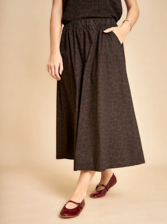 Black Colour Abbie Skirt Mocca Leo