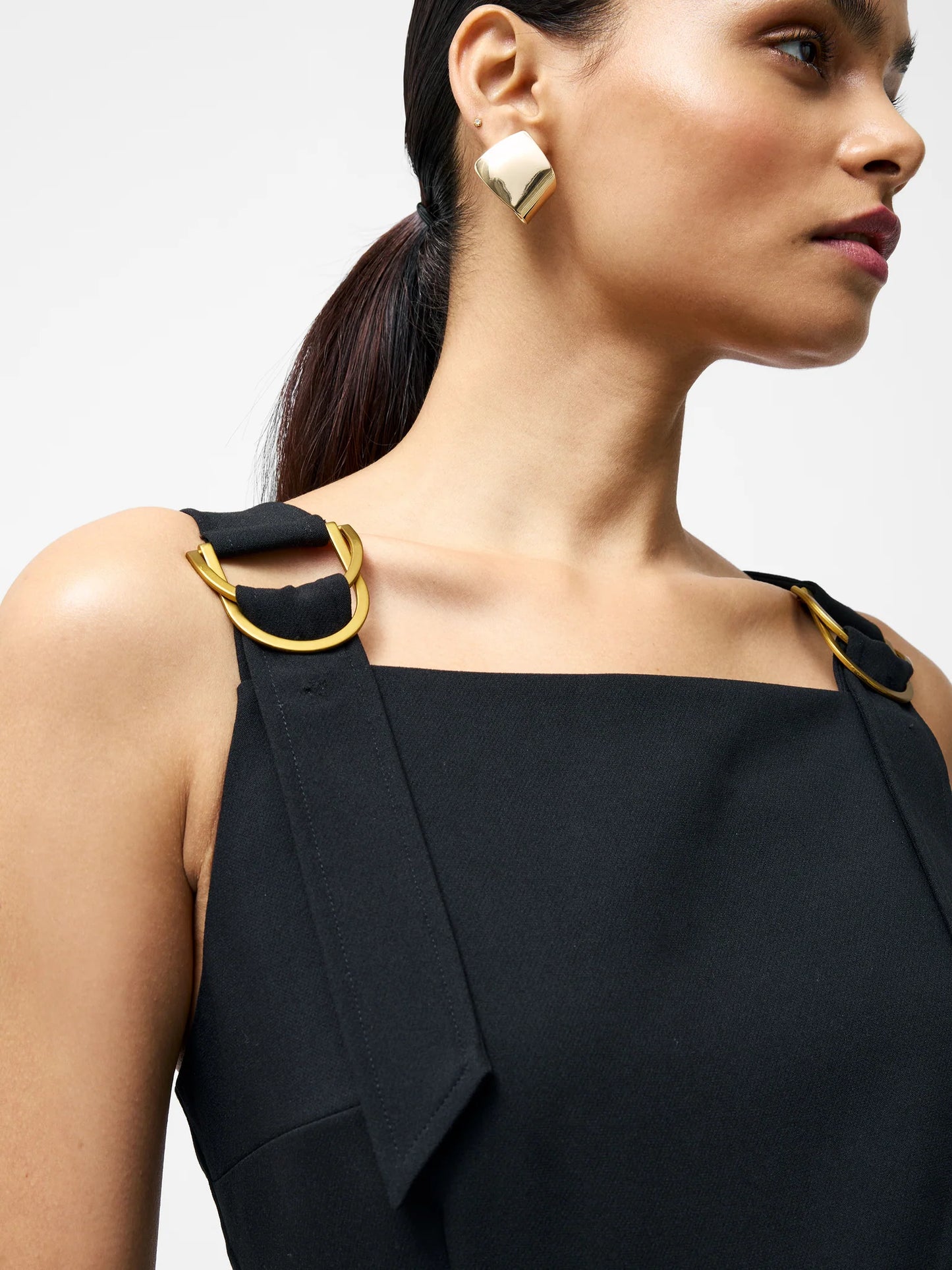 French Connection Azra Eden Wide Leg Black Jumpsuit