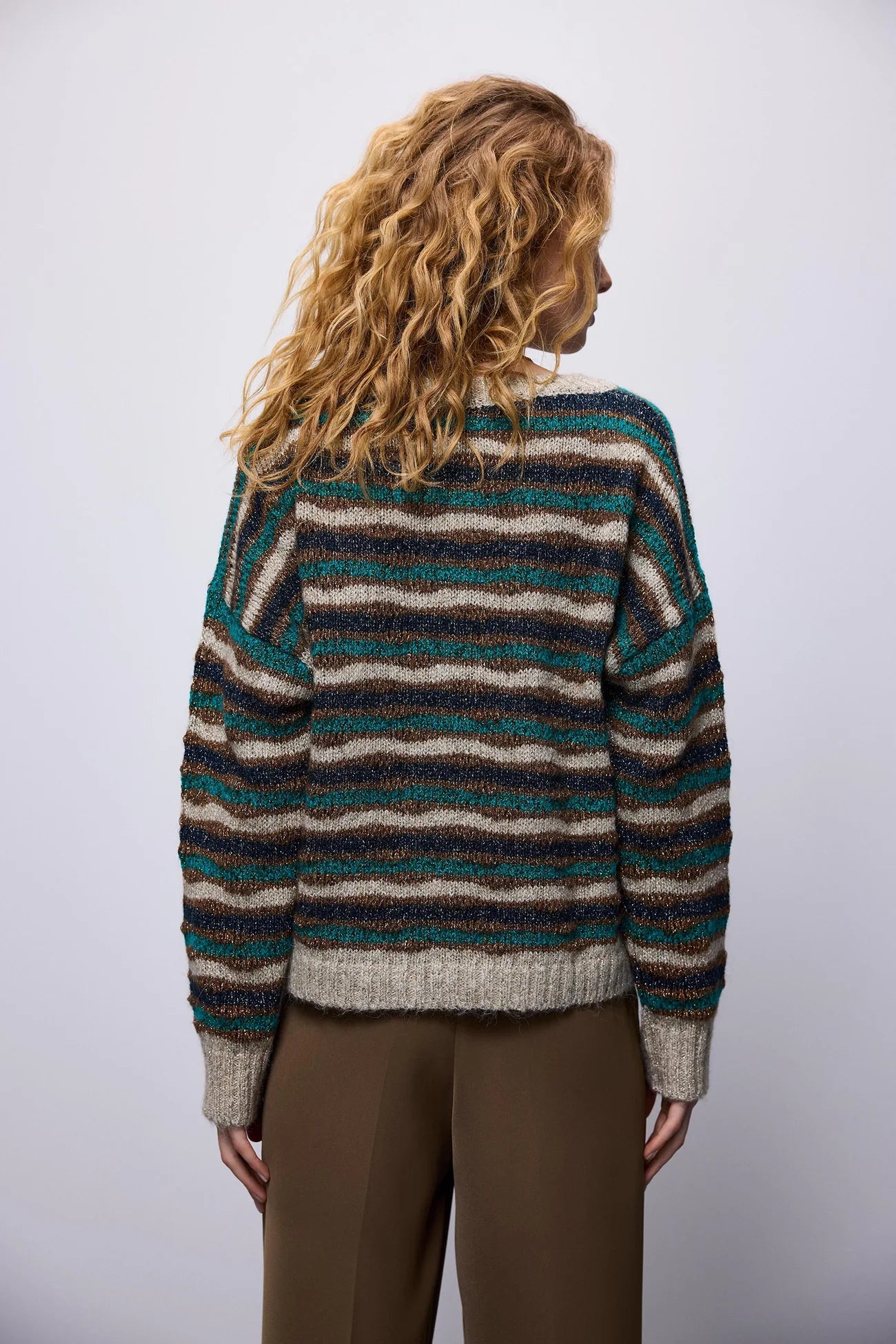 Summum multi coloured alpaca Lurex knit