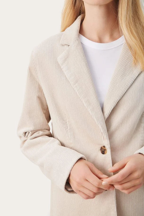 Part Two Chrisanne Cord Blazer Perfectly Pale