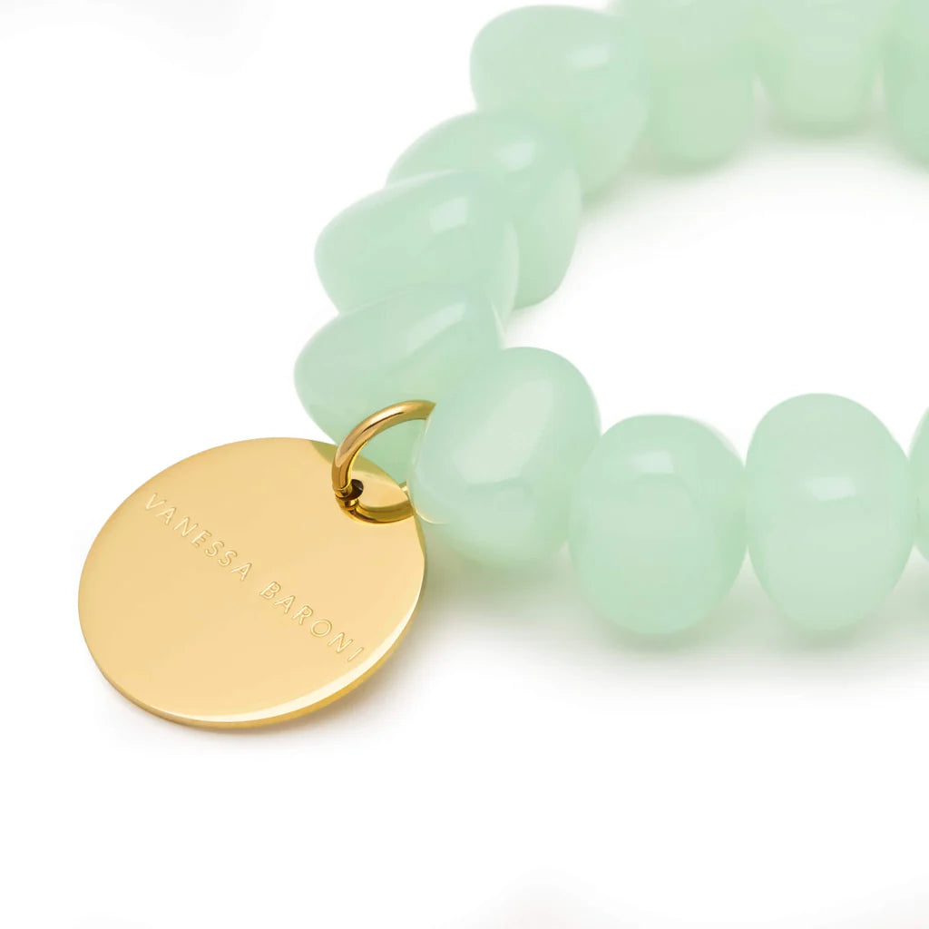 Vanessa Baroni Stone Flex Bracelet Opaline Mint