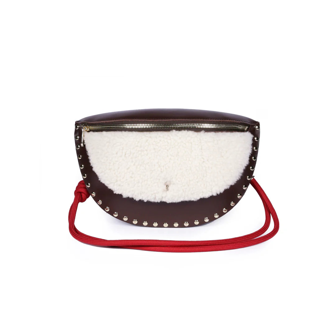 Craig Studio Smile Clou Calf Leather Bag- Laine Choco