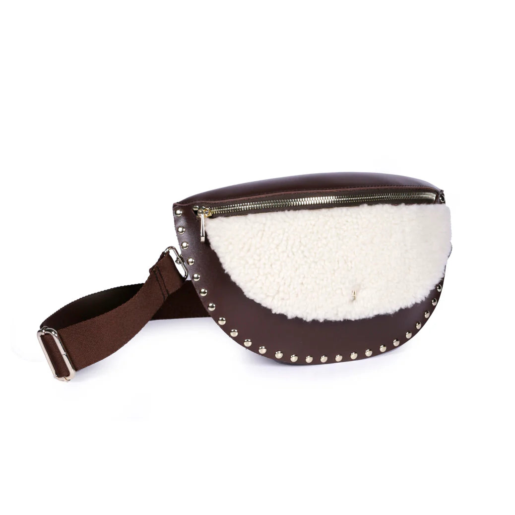 Craig Studio Smile Clou Calf Leather Bag- Laine Choco