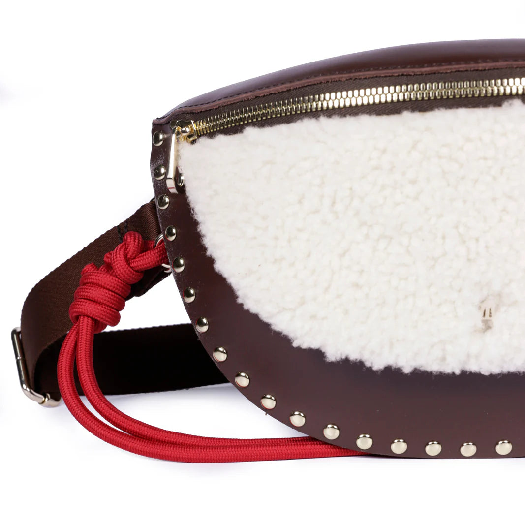 Craig Studio Smile Clou Calf Leather Bag- Laine Choco
