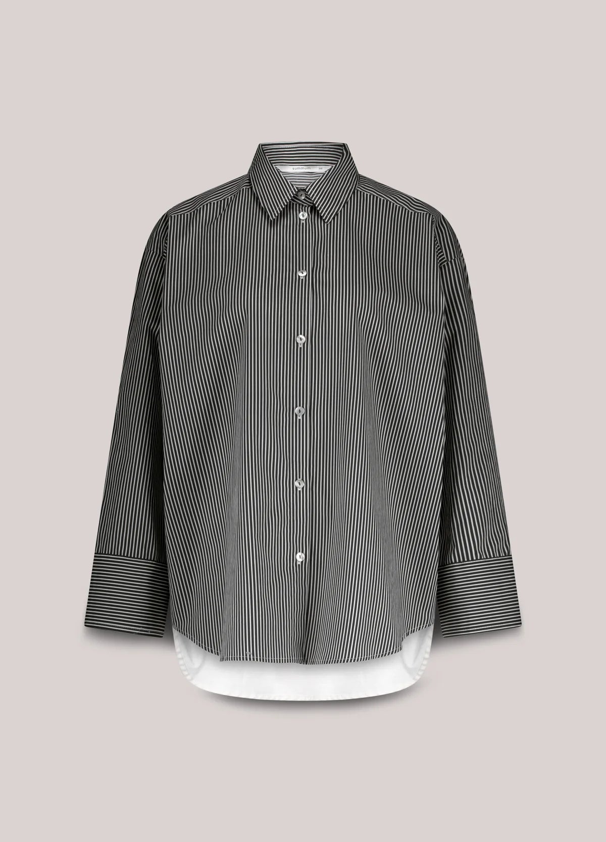 Summum Cotton Blouse-Big Flower & Stripe