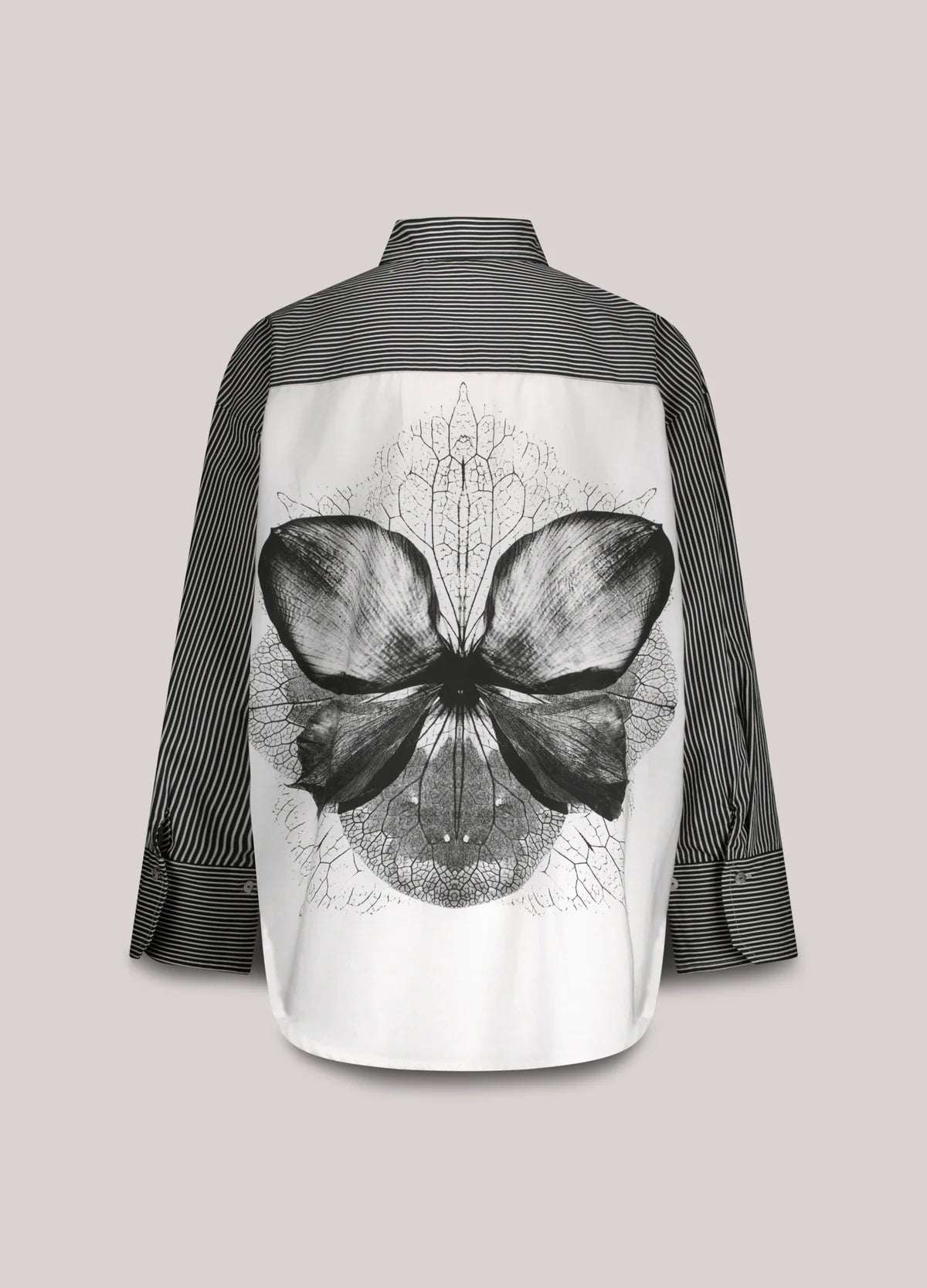 Summum Cotton Blouse-Big Flower & Stripe