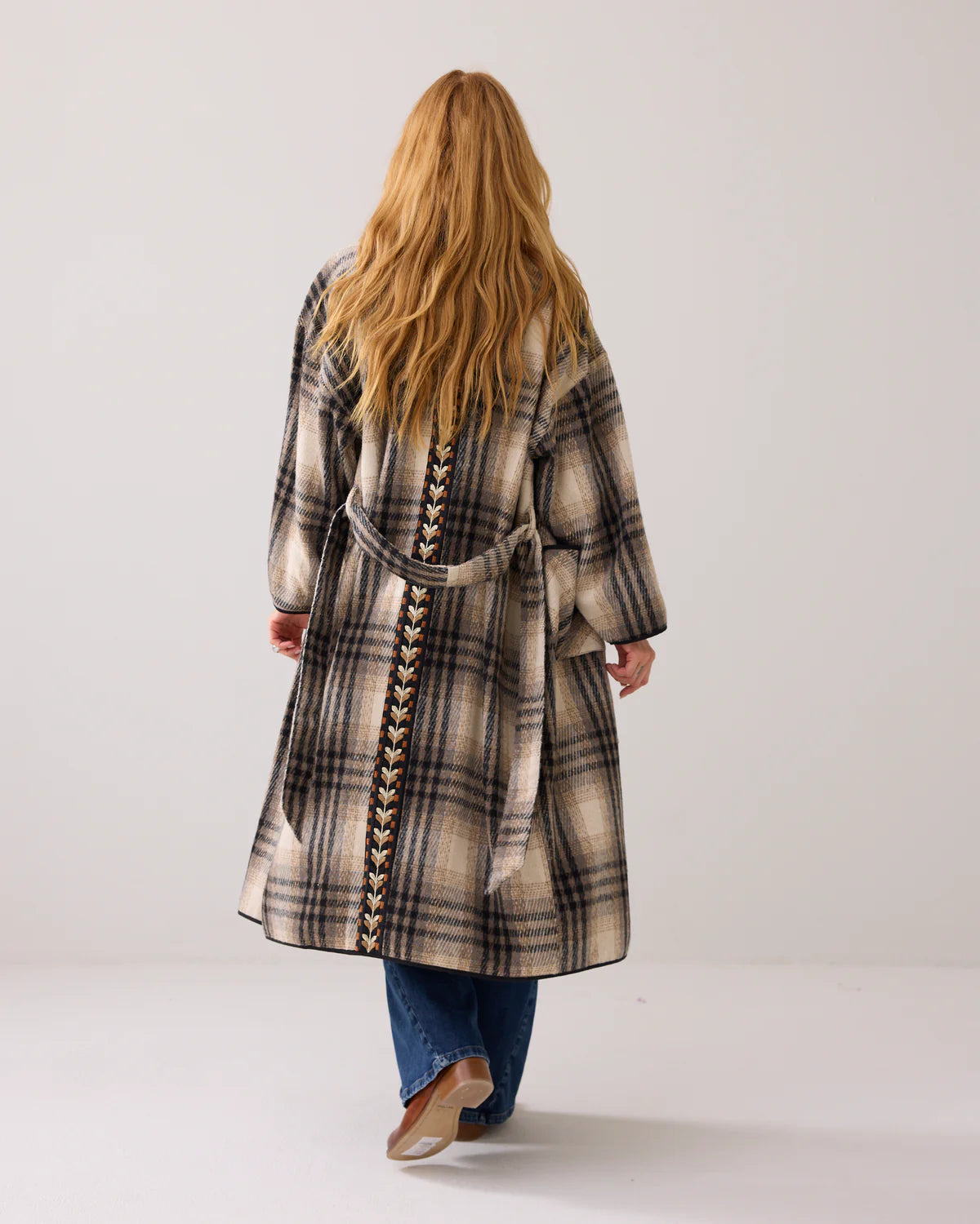 Summum Long Checked Jacket