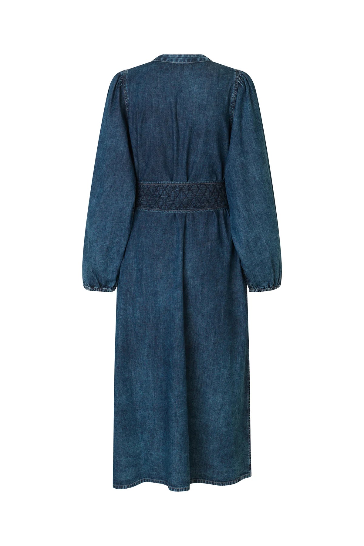 Lollys Laundry Paris Midi Dress Dark Denim
