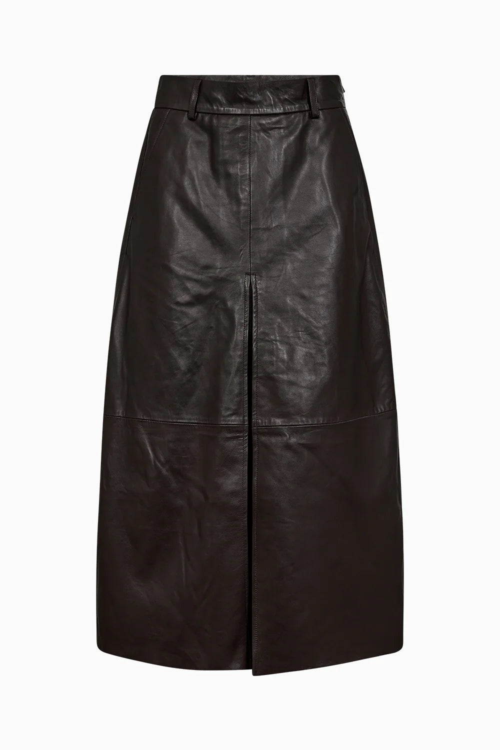 Pieszak Lanni Leather Skirt-Black Coffee
