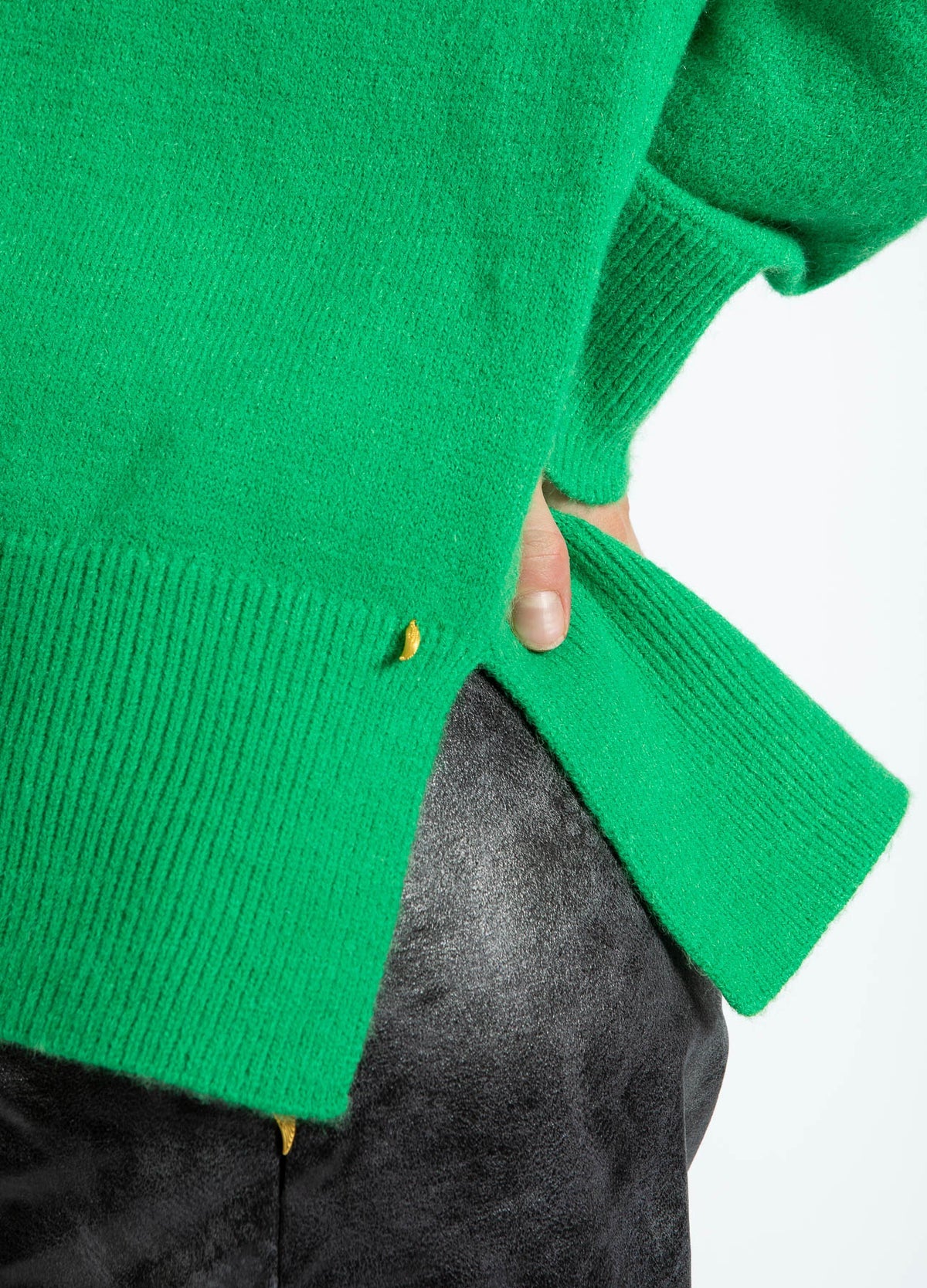 Coster Copenhagen Sweater with High Neck-Lush Green