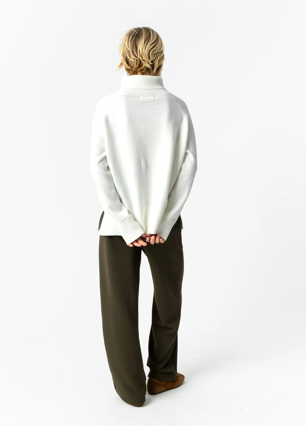 Coster Copenhagen Sweater with High Neck-White