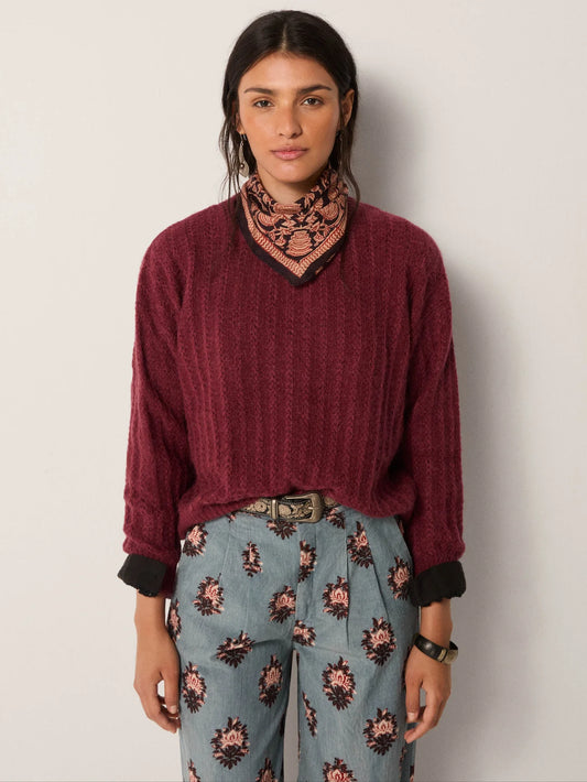 Maison Hotel Nina Sweater-Wine