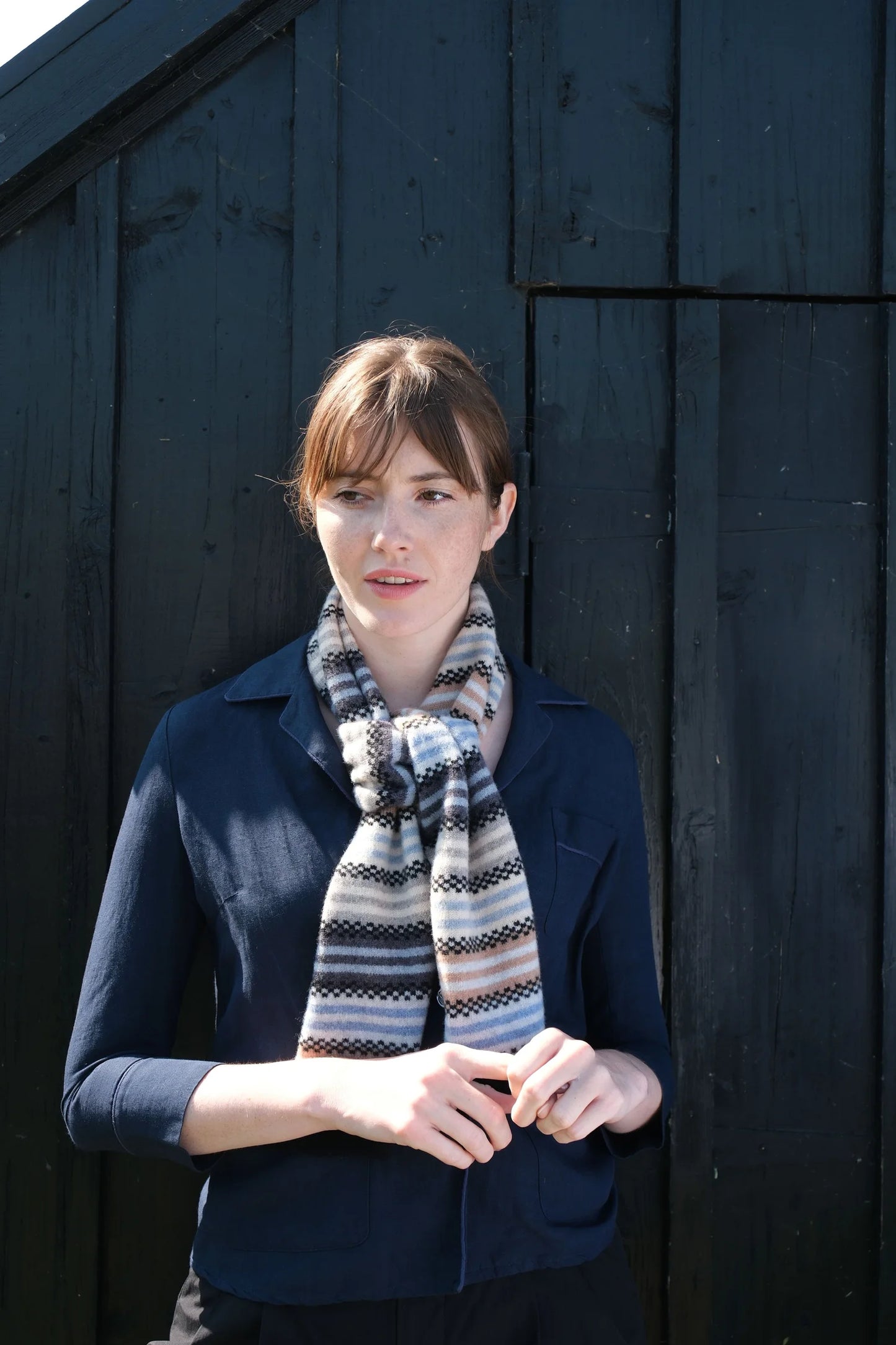 Quinton+Chadwick Small Stripe Scarf -Fossil
