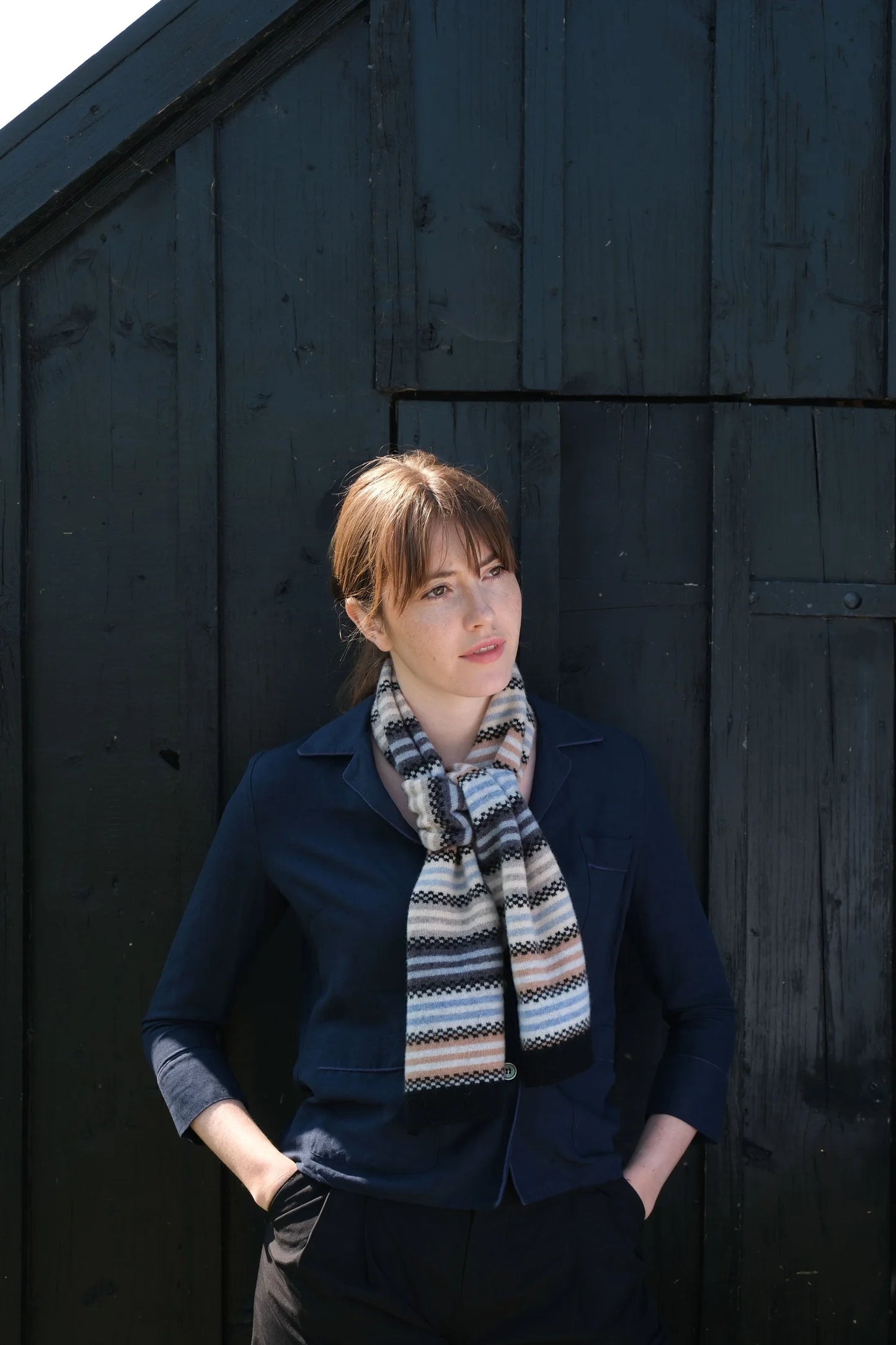 Quinton+Chadwick Small Stripe Scarf -Fossil