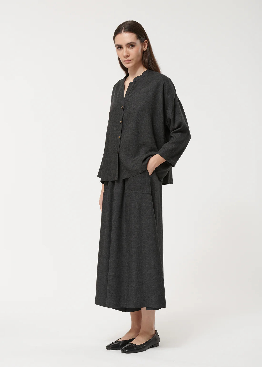 Humility Dark Grey Culotte Style Trousers