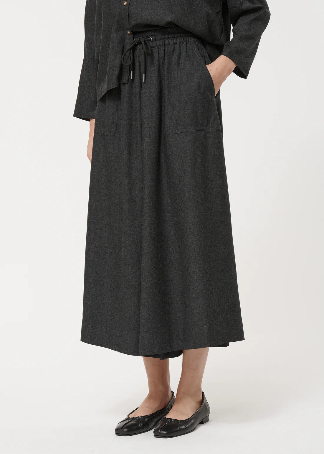 Humility Dark Grey Culotte Style Trousers