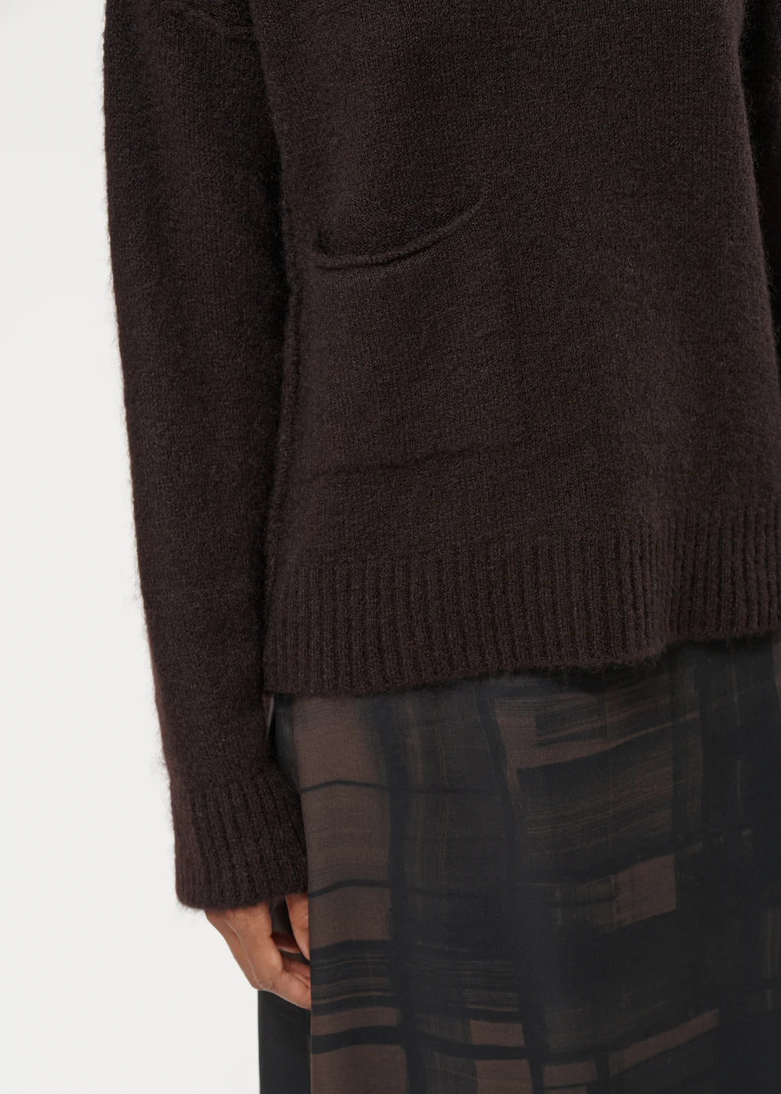 Humility Brown Round Neck Sweater