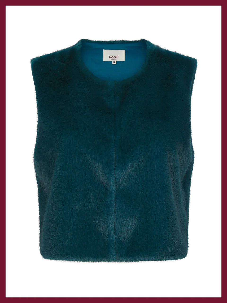Nooki Edelweiss Faux Fur Gilet-Teal