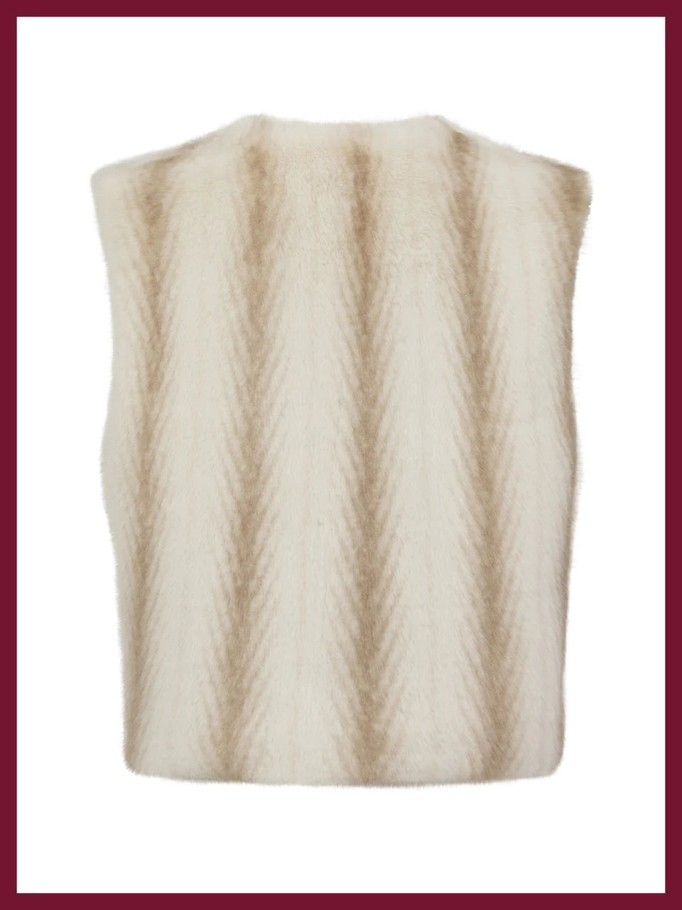 Nooki Edelweiss Faux Fur Gilet-Cream Zig Zag