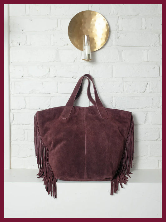 Nooki Vancouver Suede Tote-Plum