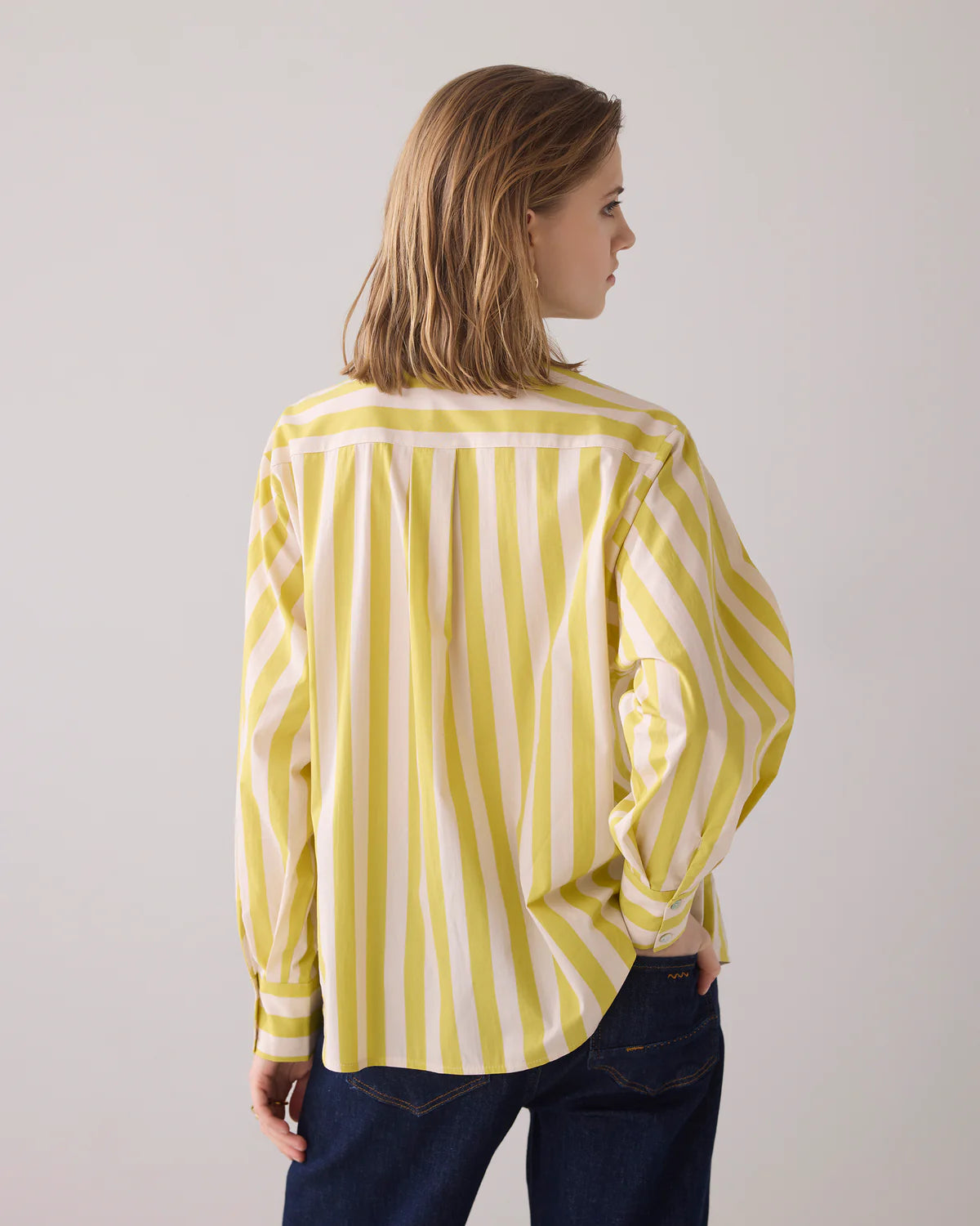 Summum Stripe Blouse with Bow Tie