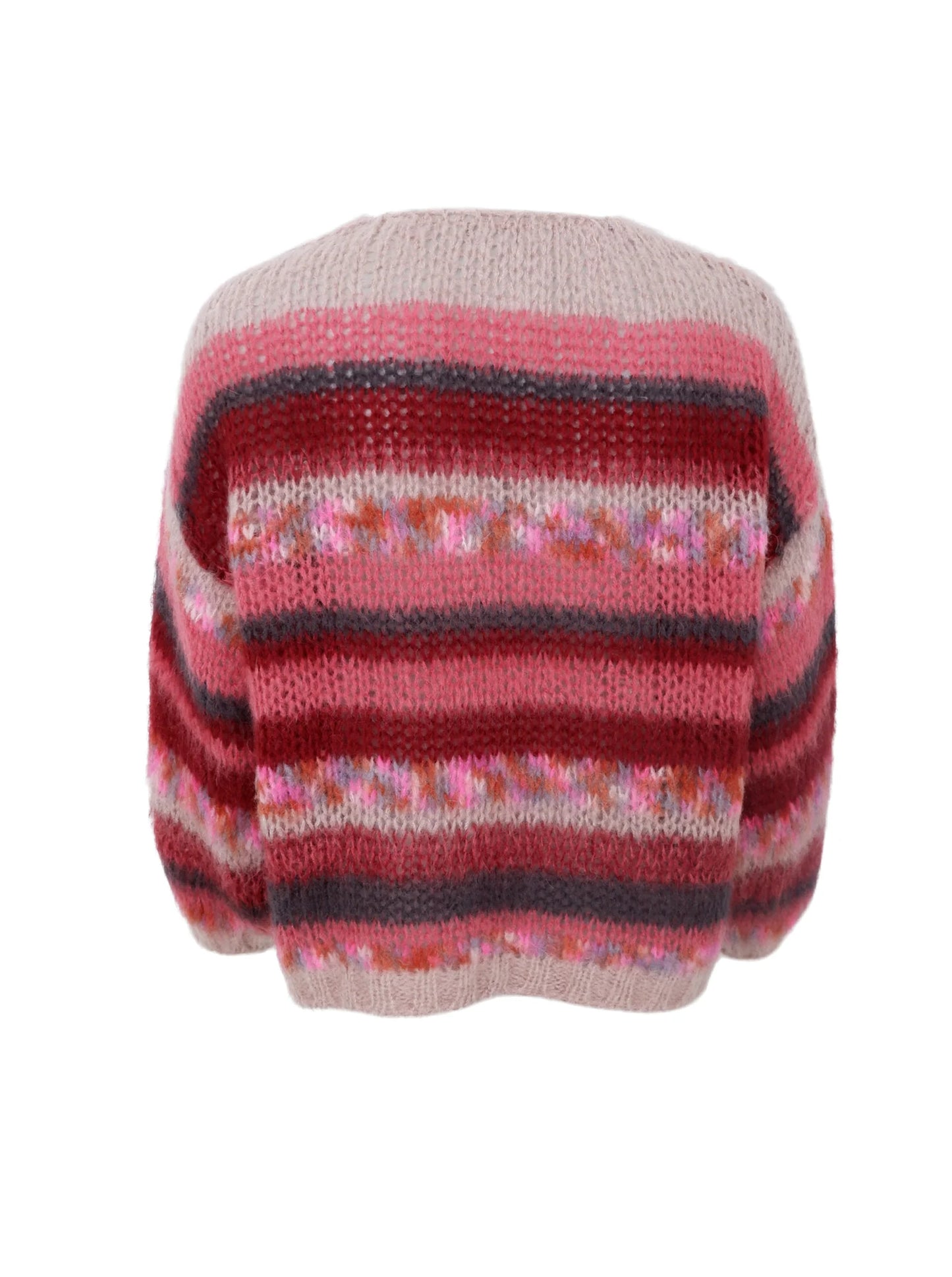 Black Colour Fontana Multi stripe cardigan-Berry