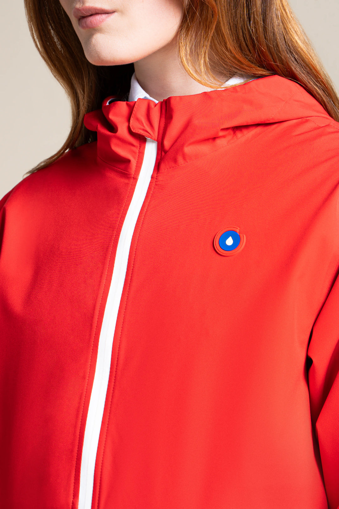 Flotte Passy Short Raincoat-Red