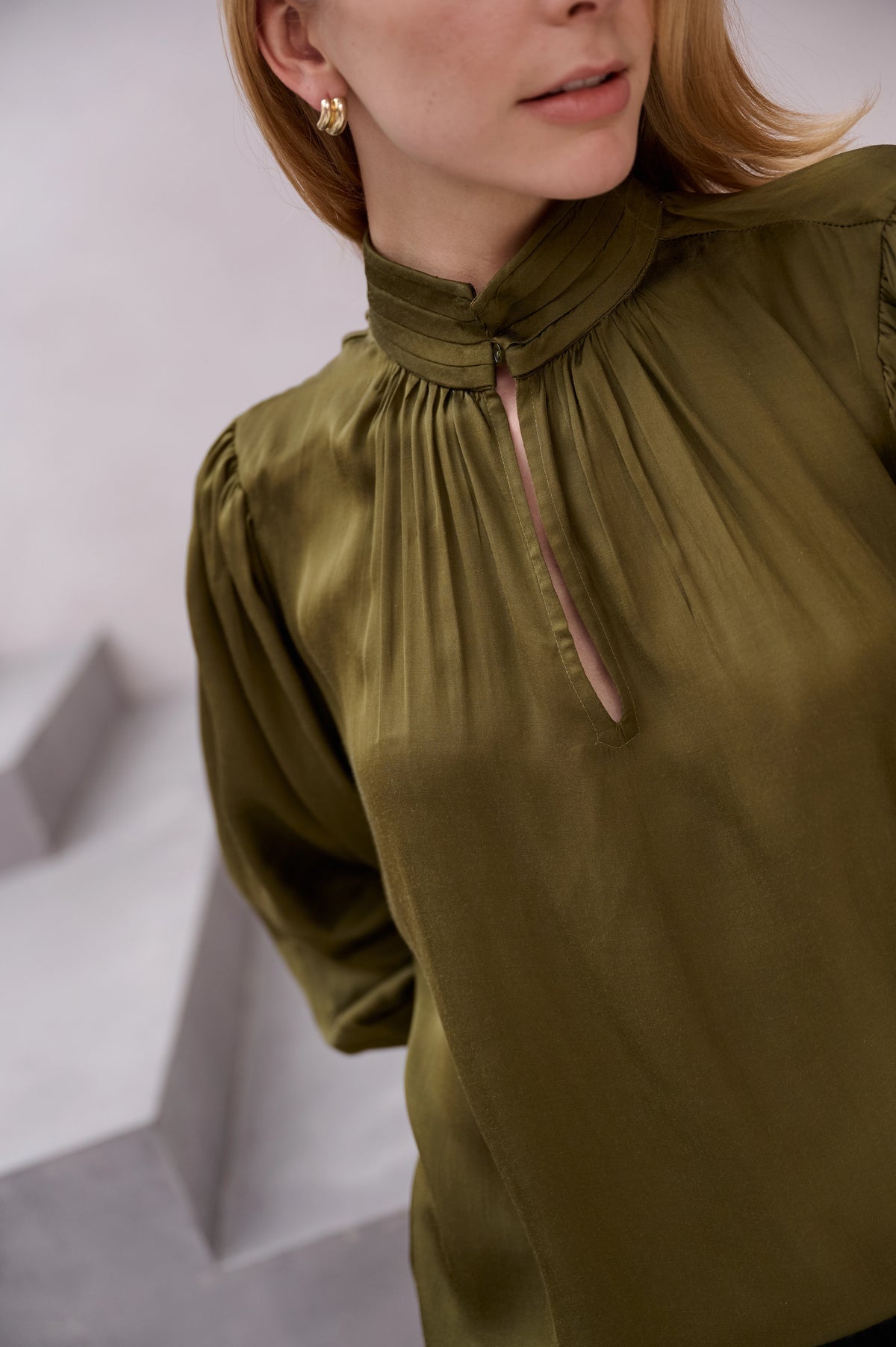 BRDR Lina Blouse Dark Military Green