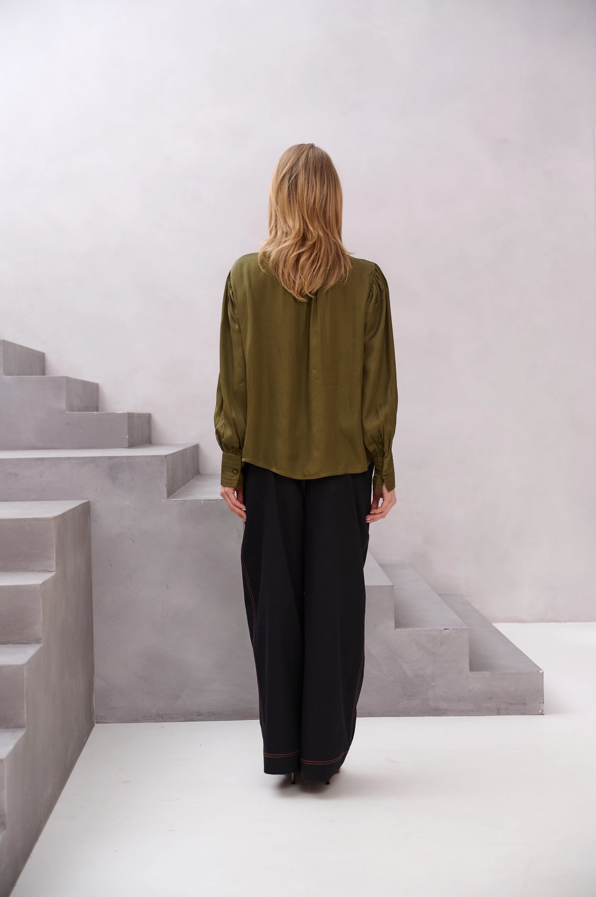BRDR Lina Blouse Dark Military Green