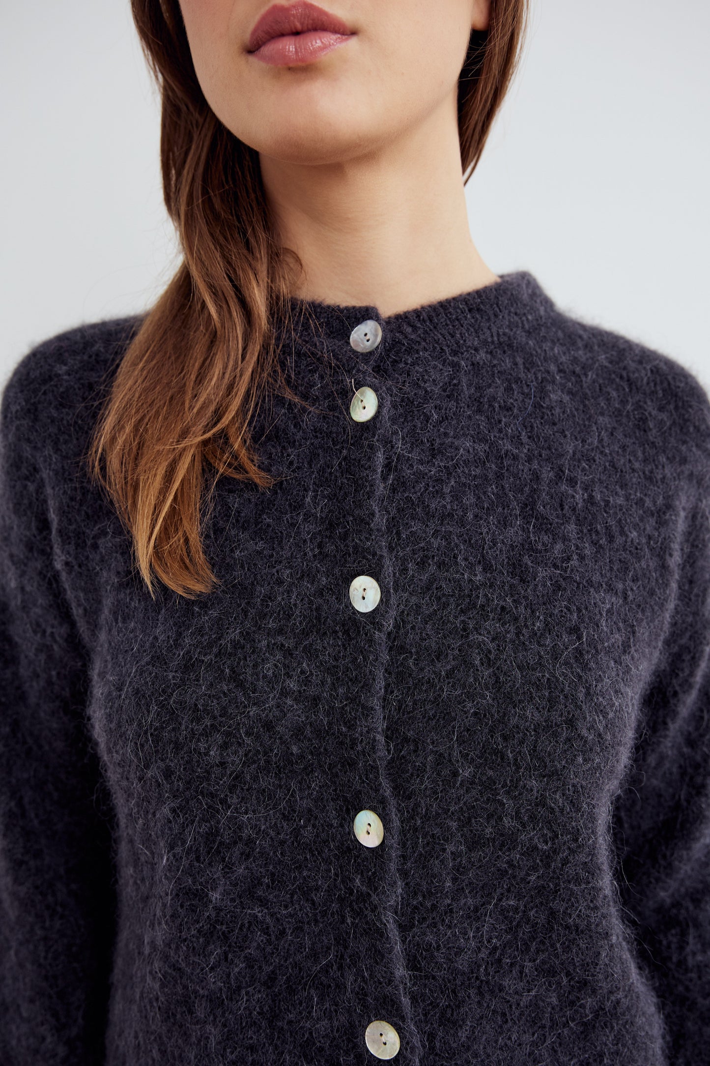 Noella Kae Knit Cardigan Dark Grey