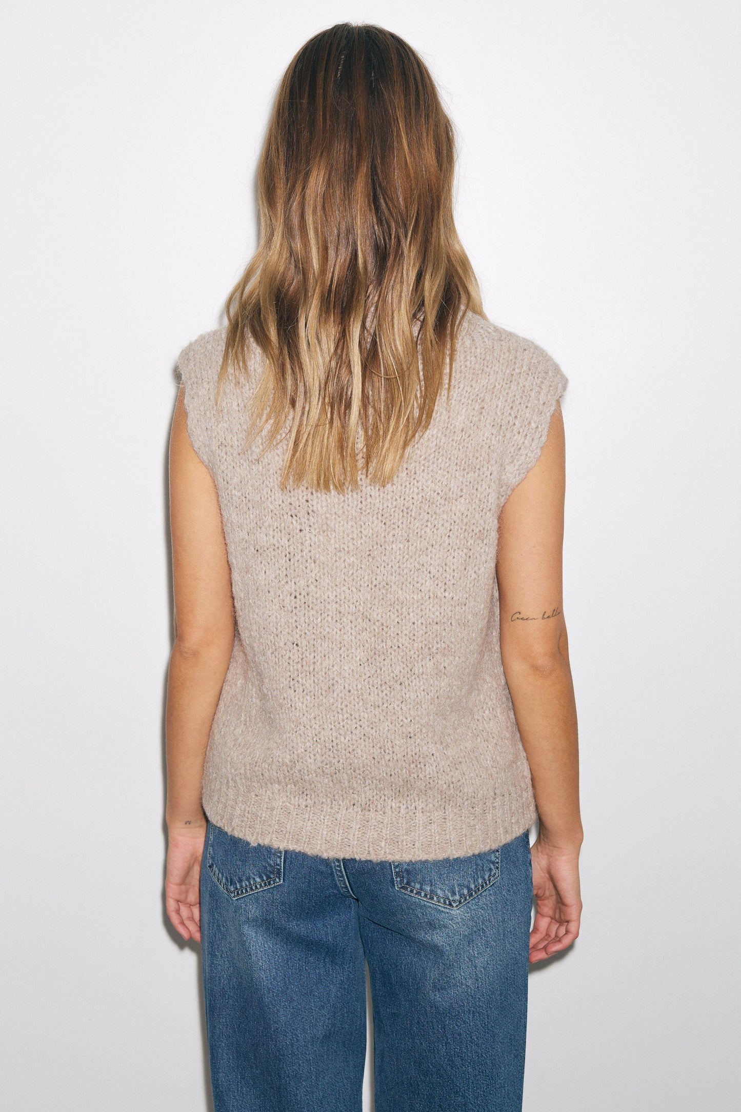 Noella Kala Knit Vest-Sand