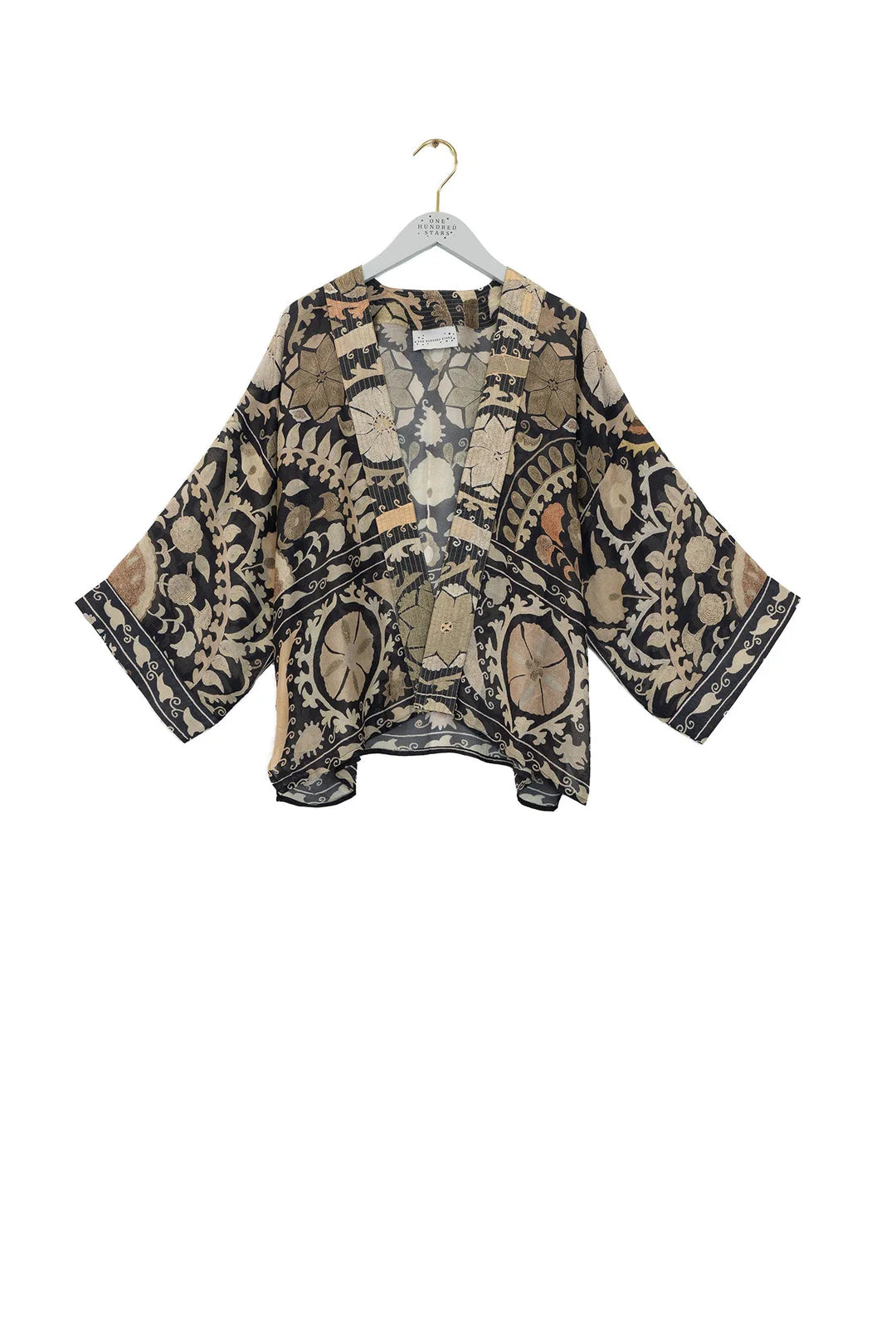 One Hundred Stars Susani Charcoal Kimono
