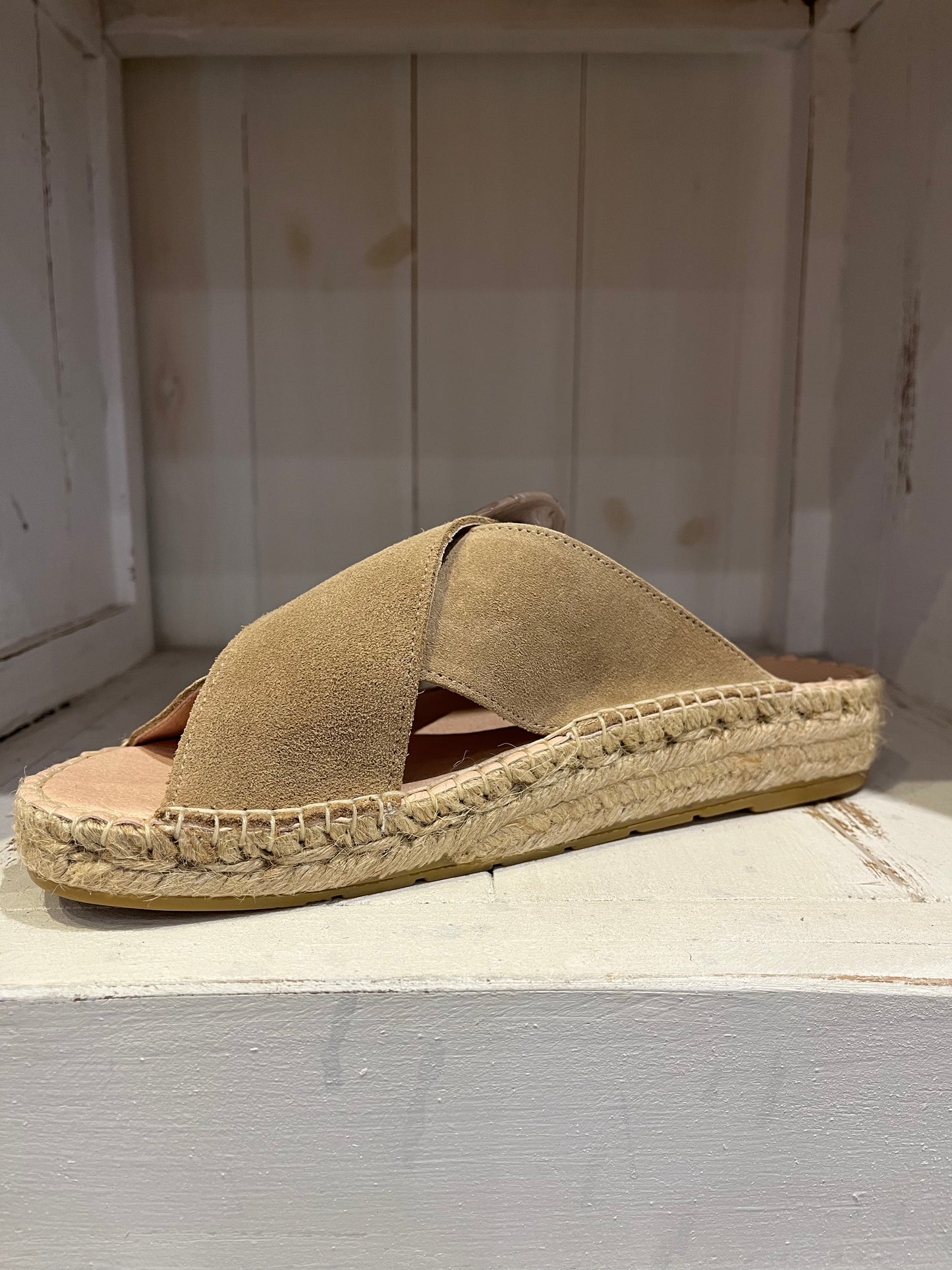 Macarena Bety Espadrille Slider Beige