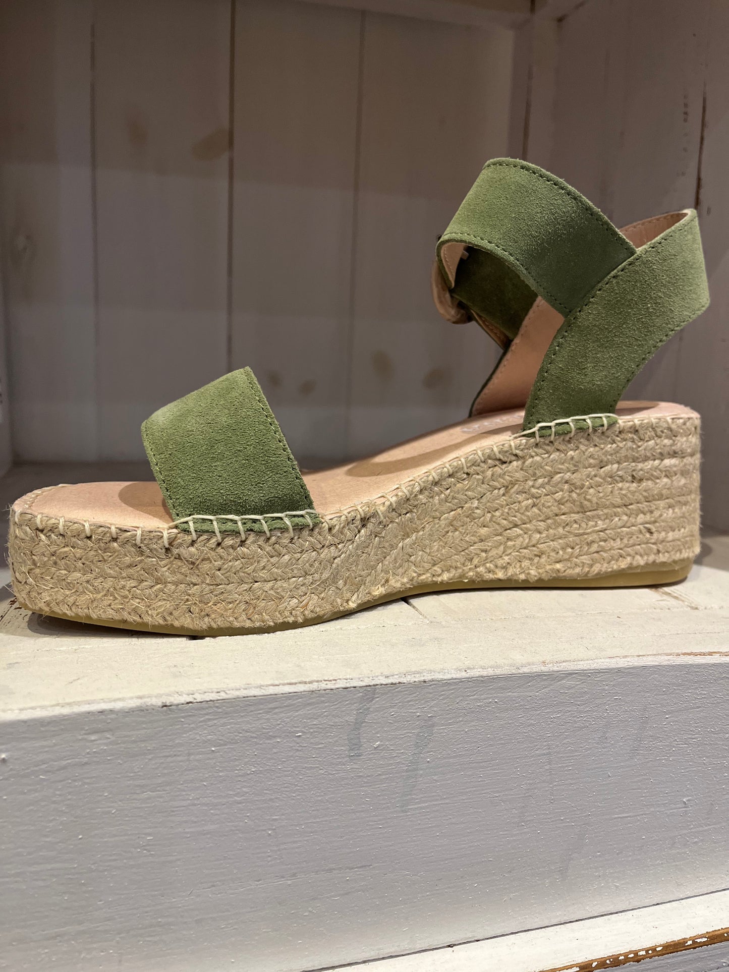 Macarena Anisa Espadrille Sandal Green