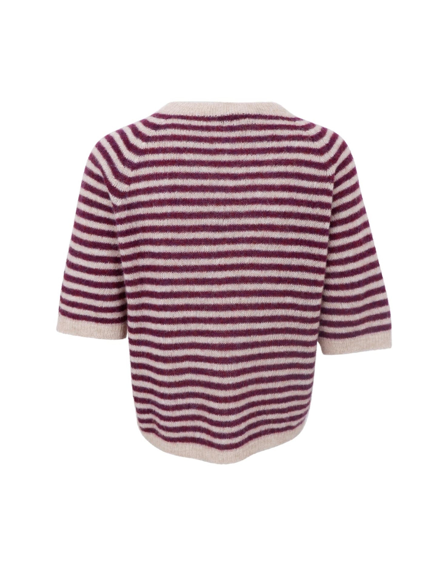 Black Colour Dell Striped Jumper-Plum