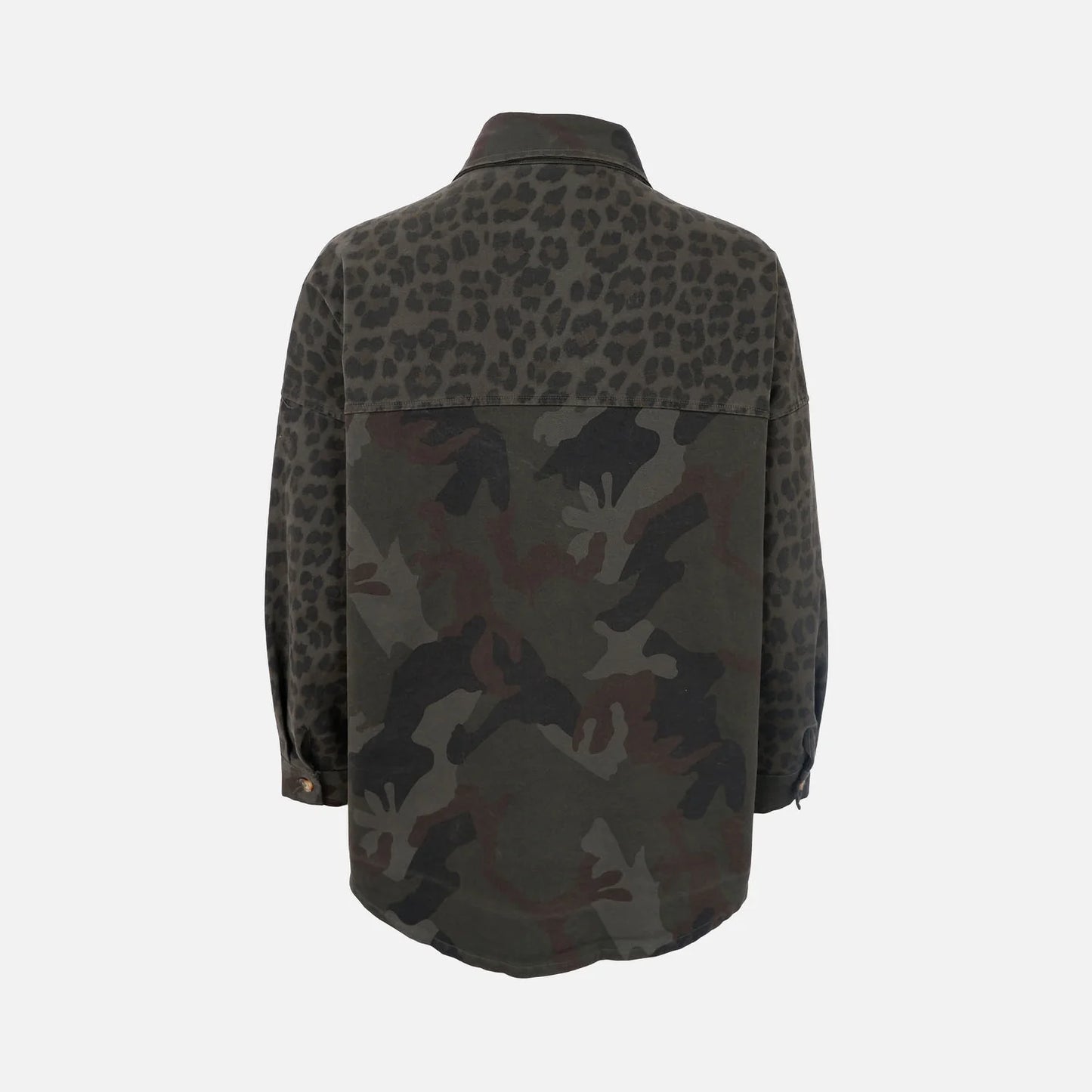 Black Colour Morgan Jacket-Camouflage