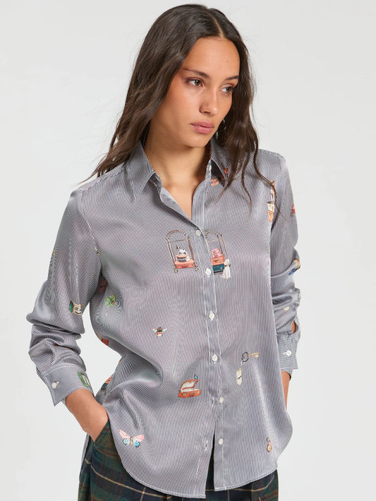 Vilagallo Pinstripe Hotel Shirt