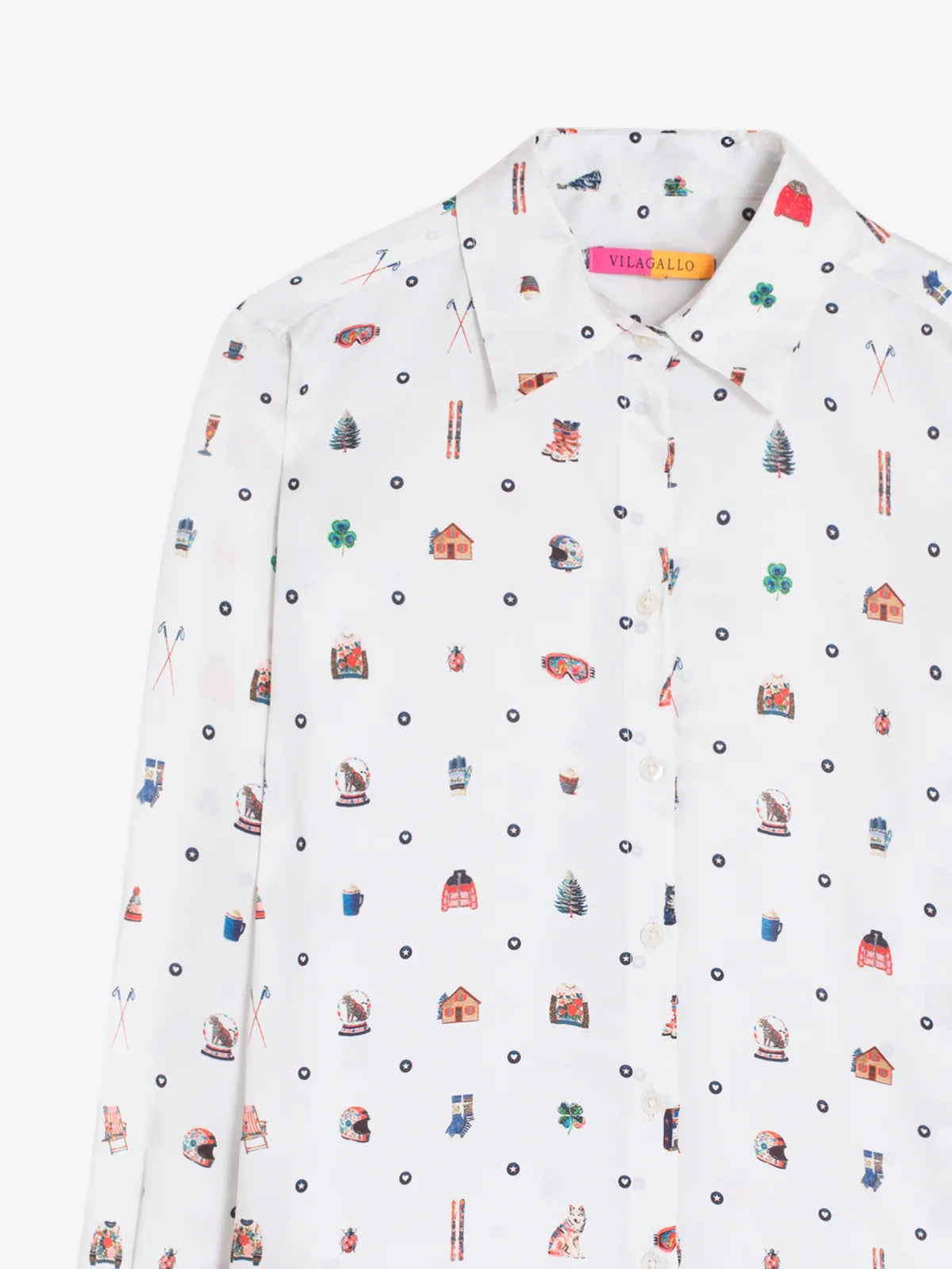 Vilagallo Mini Ski Print Shirt