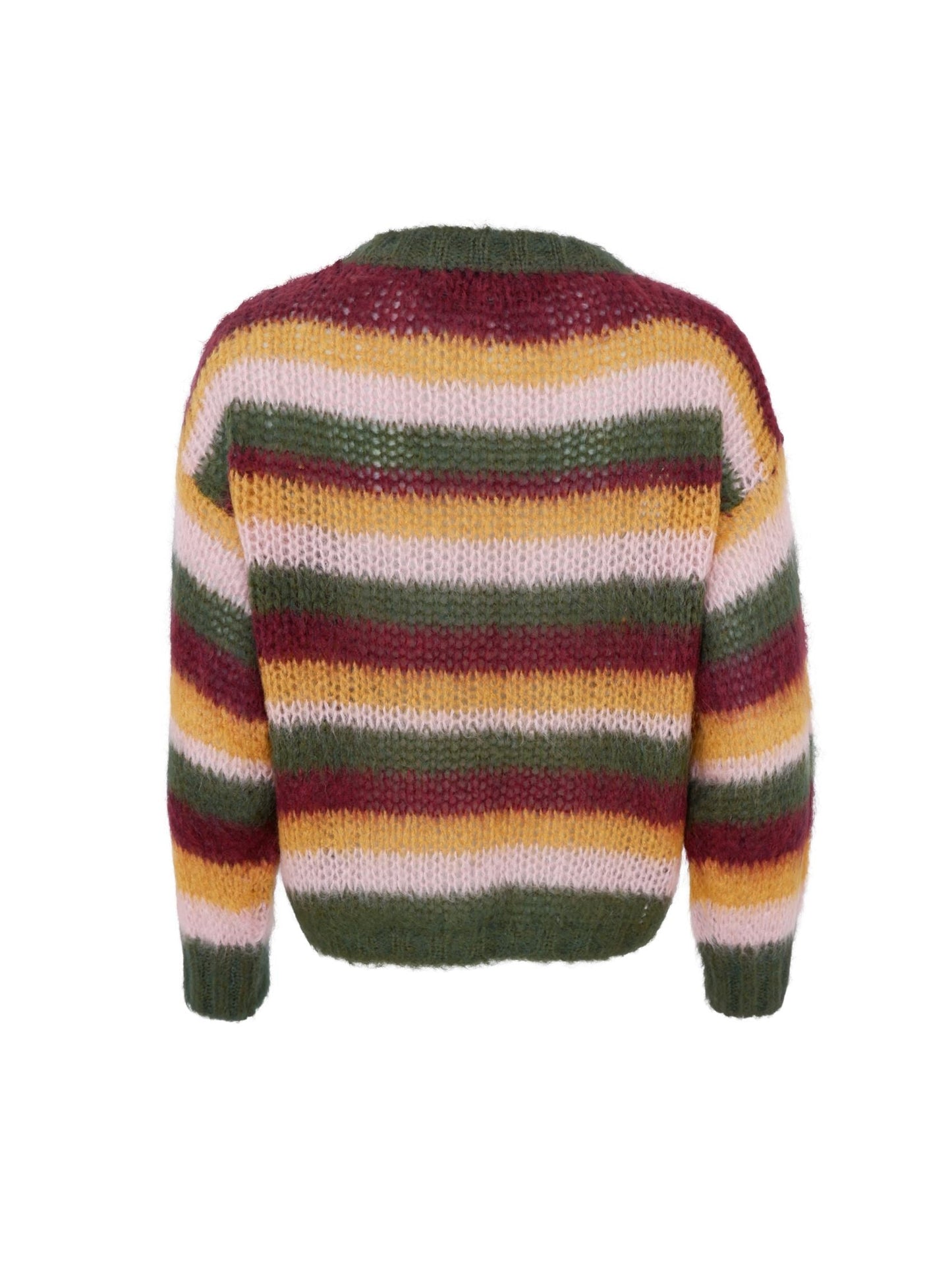 Black Colour Elsa Stripe Jumper-Army