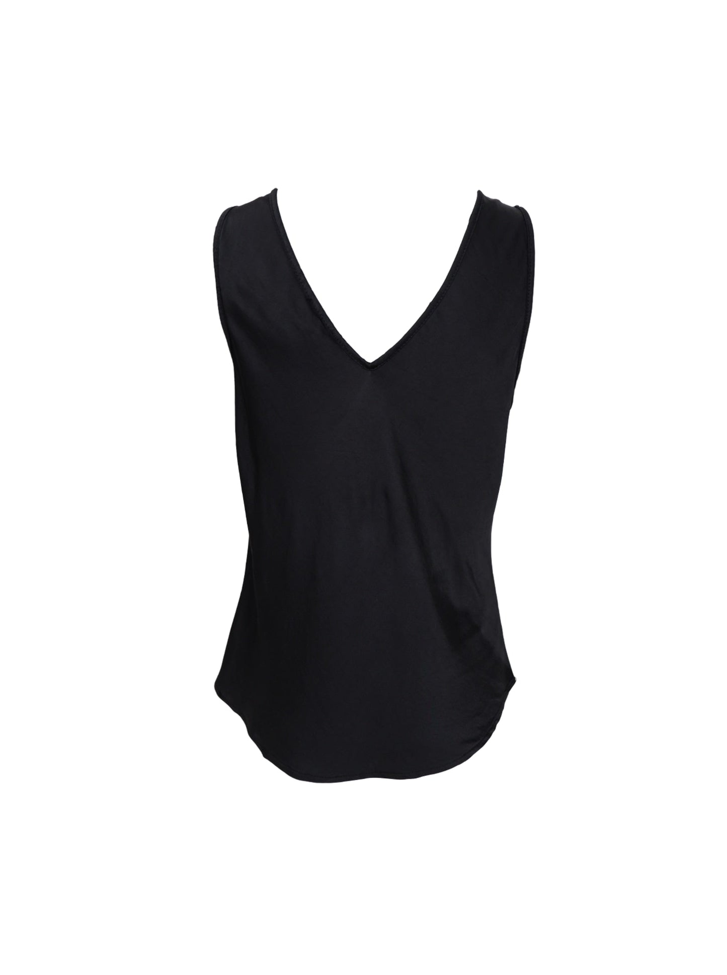 Black Colour Mabel Double V Neck Top- Black