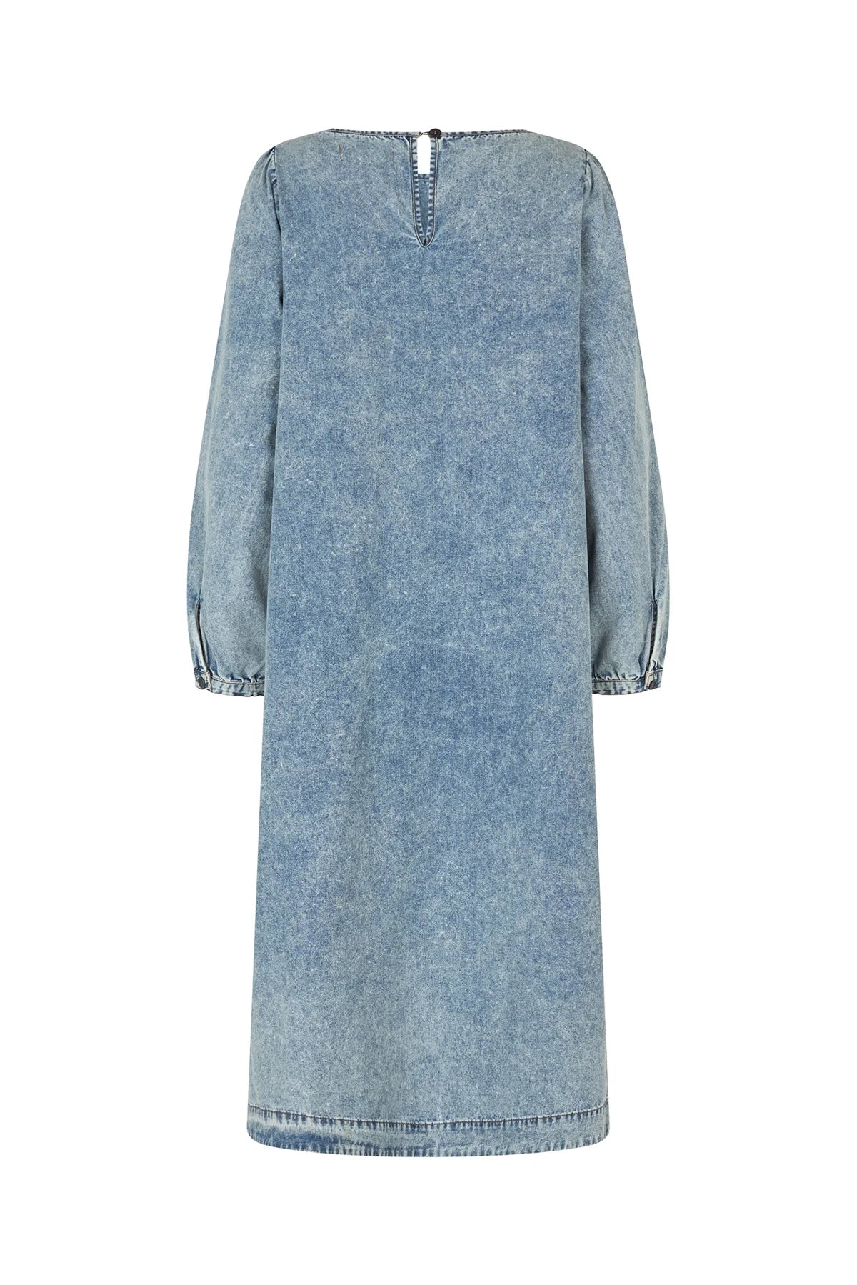 Lollys Laundry Lucas Midi Dress-Washed Denim
