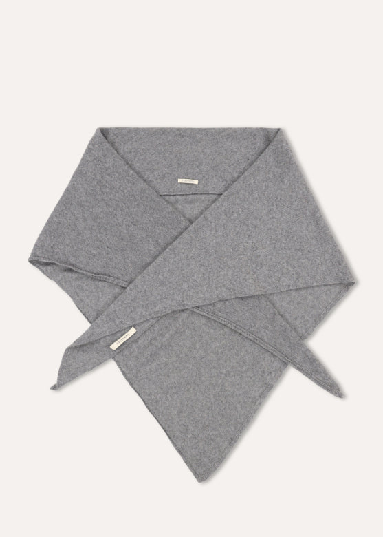 Humility Echarpe Triangle Scarf-Tweed Grey