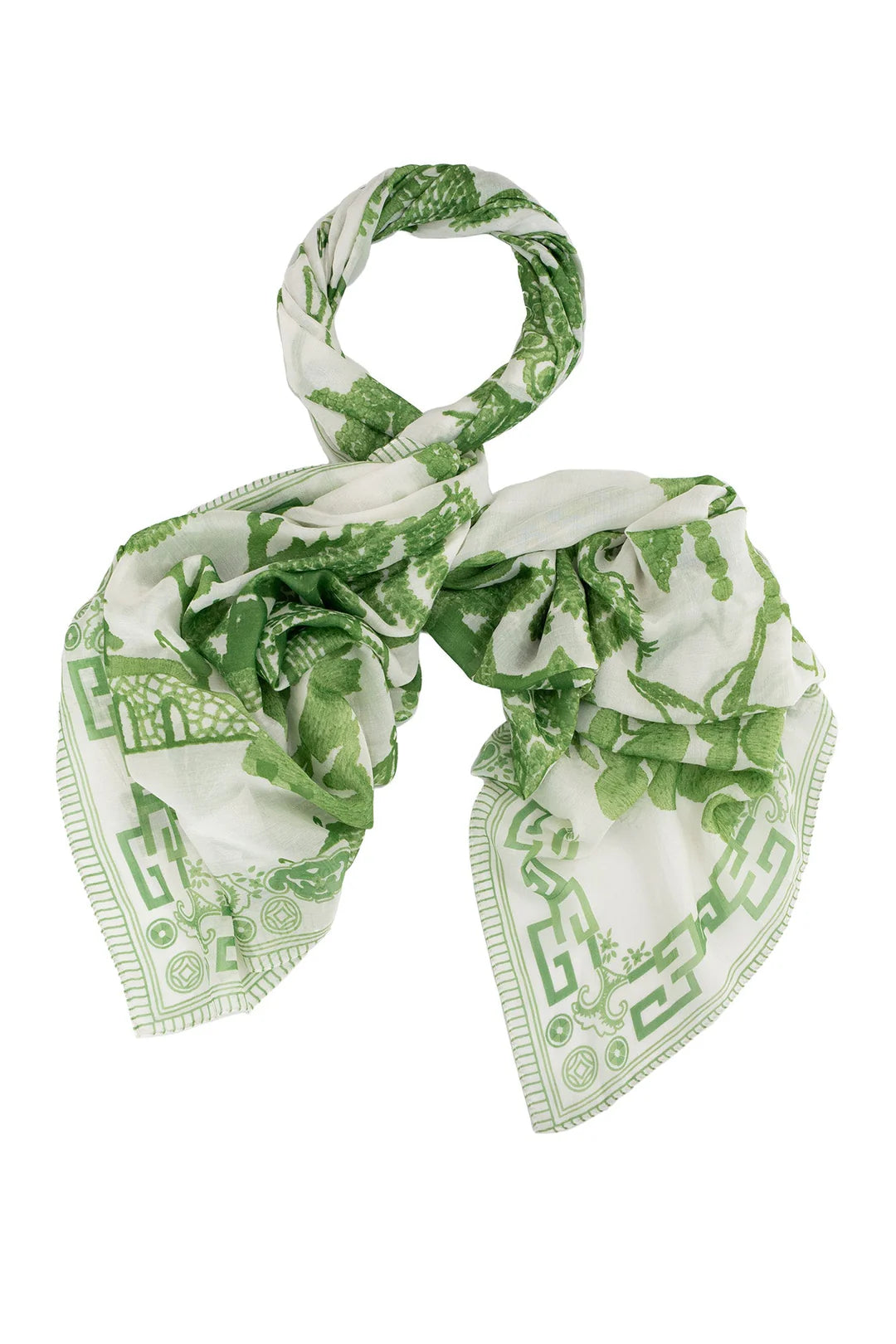 One Hundred Stars Giant Willow Green Scarf