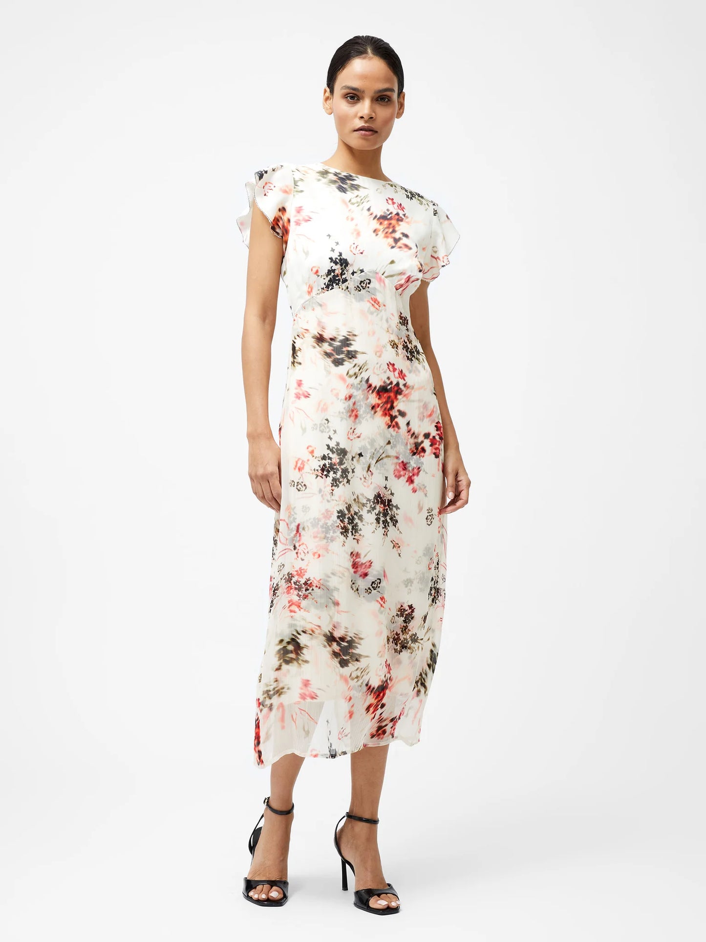 French Connection Candice Satin Georgette Overlay Dress