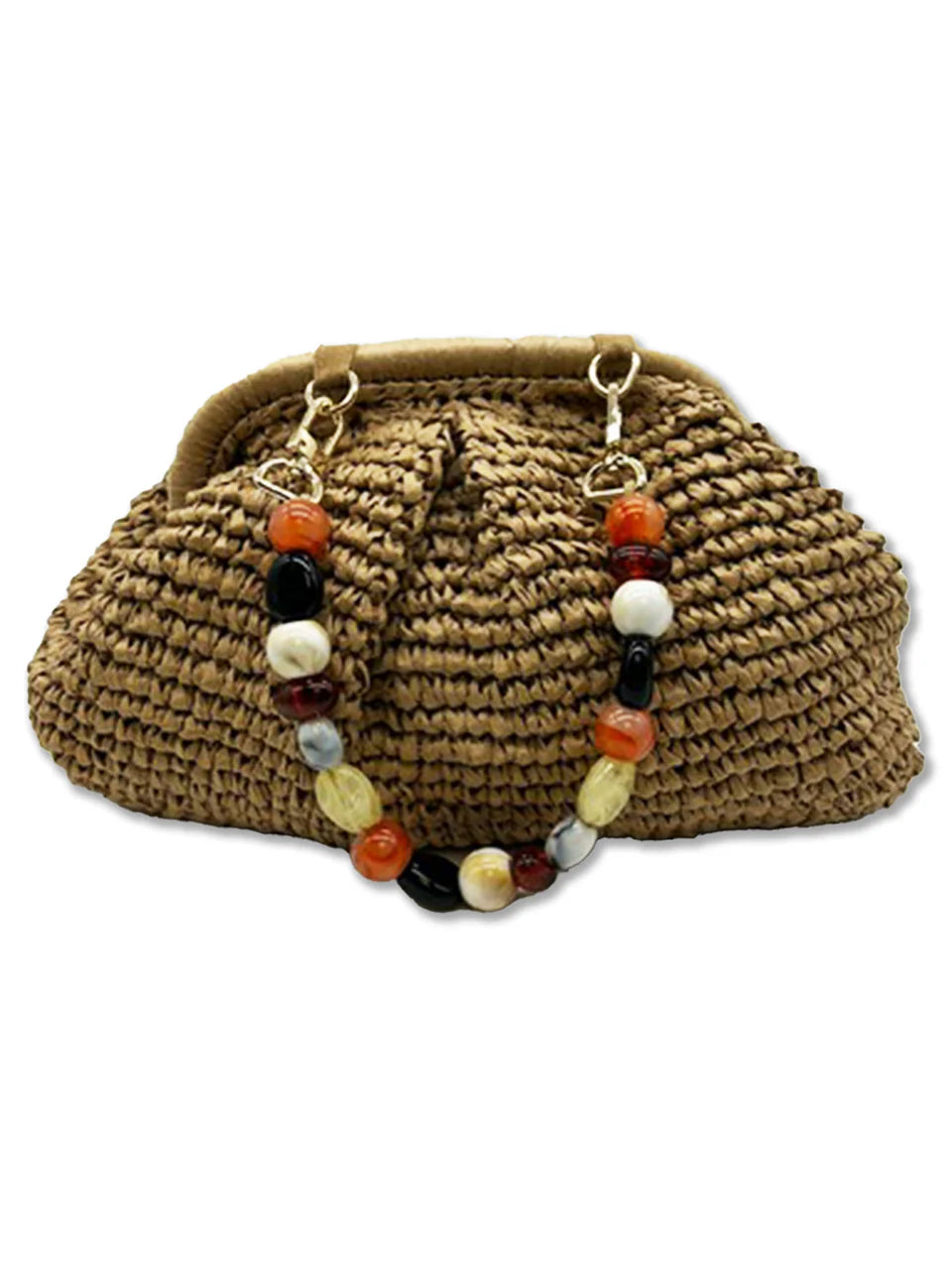 Nooki Corgan Beaded Frame Bag- Natural