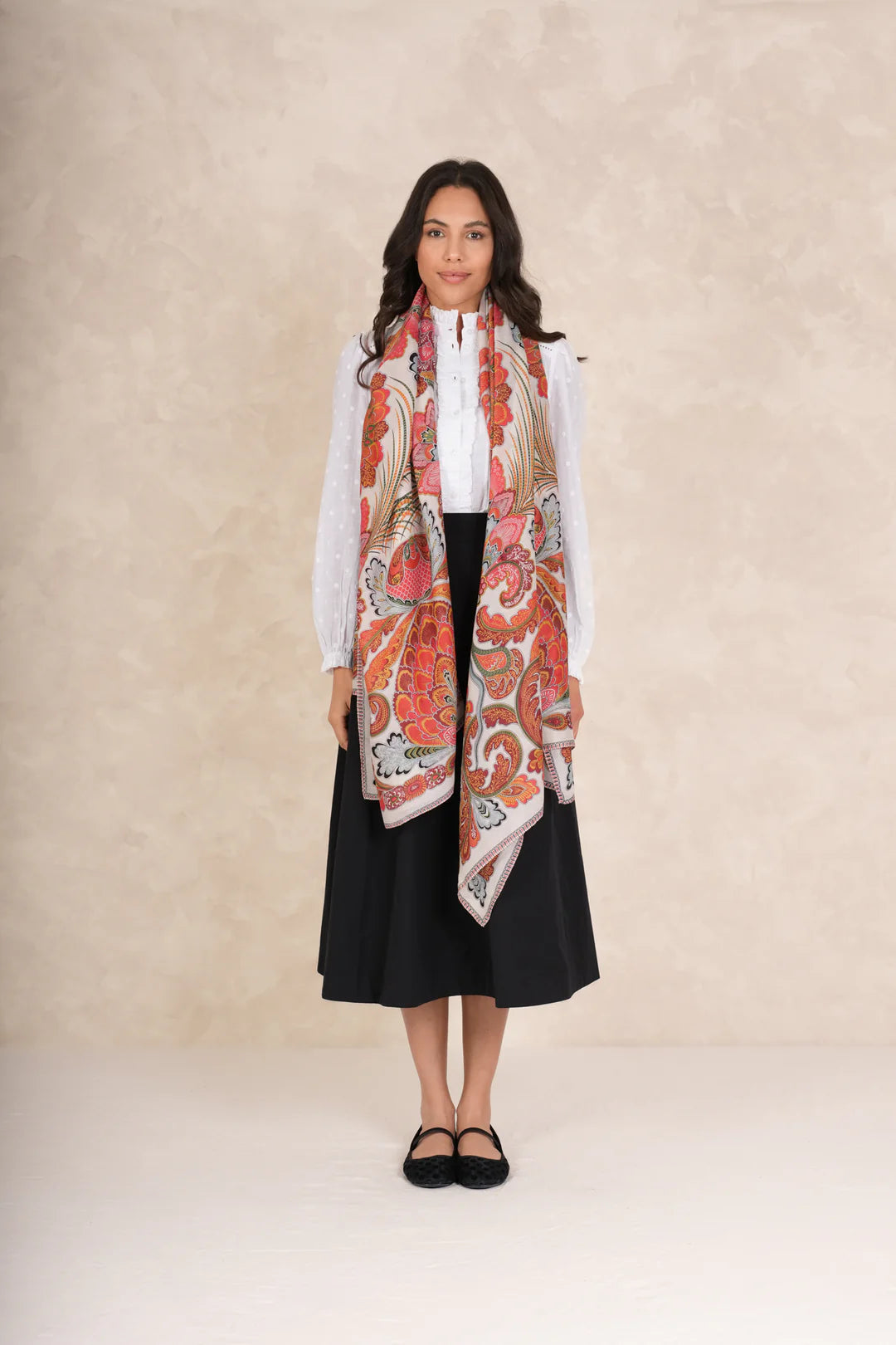 One Hundred Stars Fiesta Orange Scarf