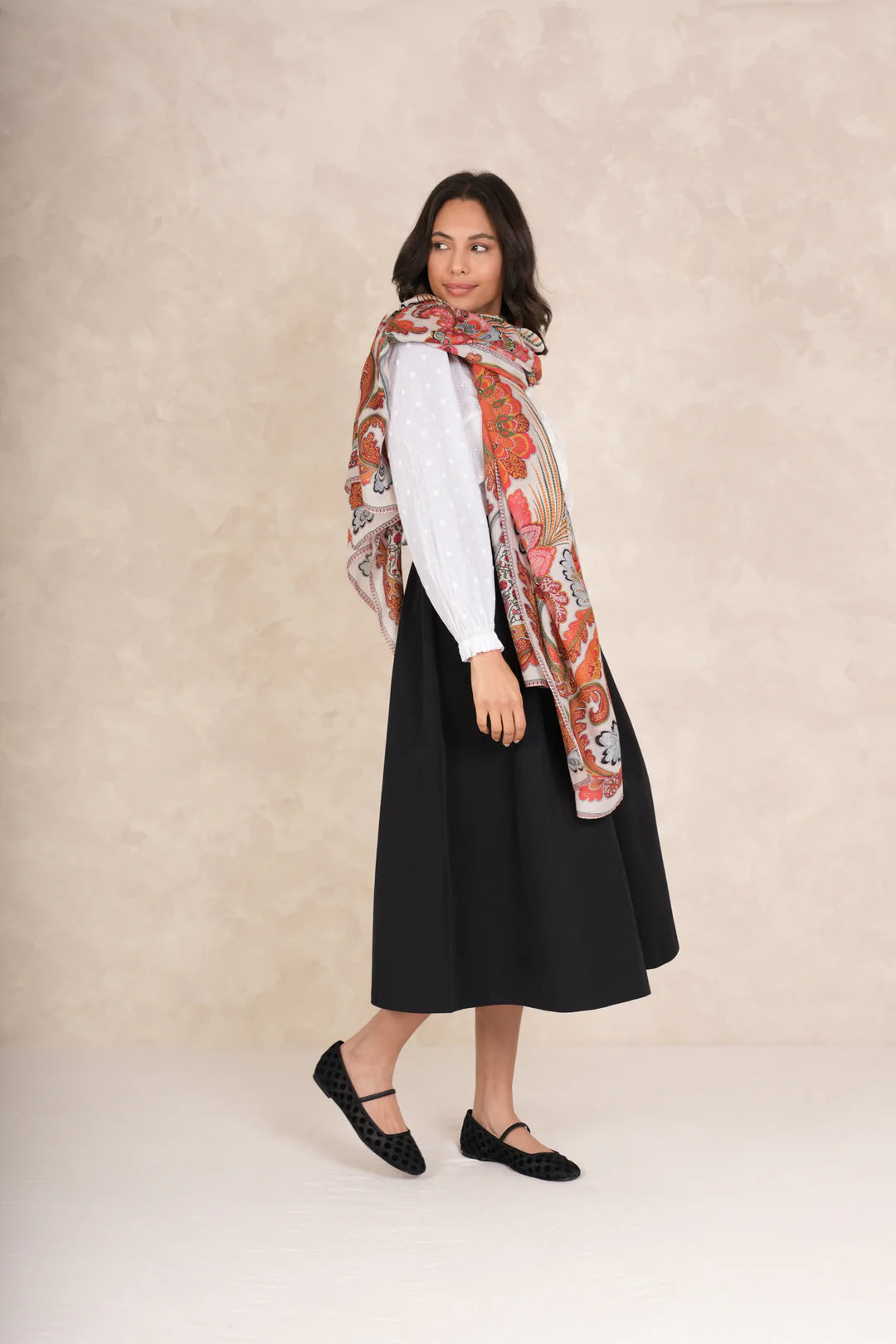 One Hundred Stars Fiesta Orange Scarf
