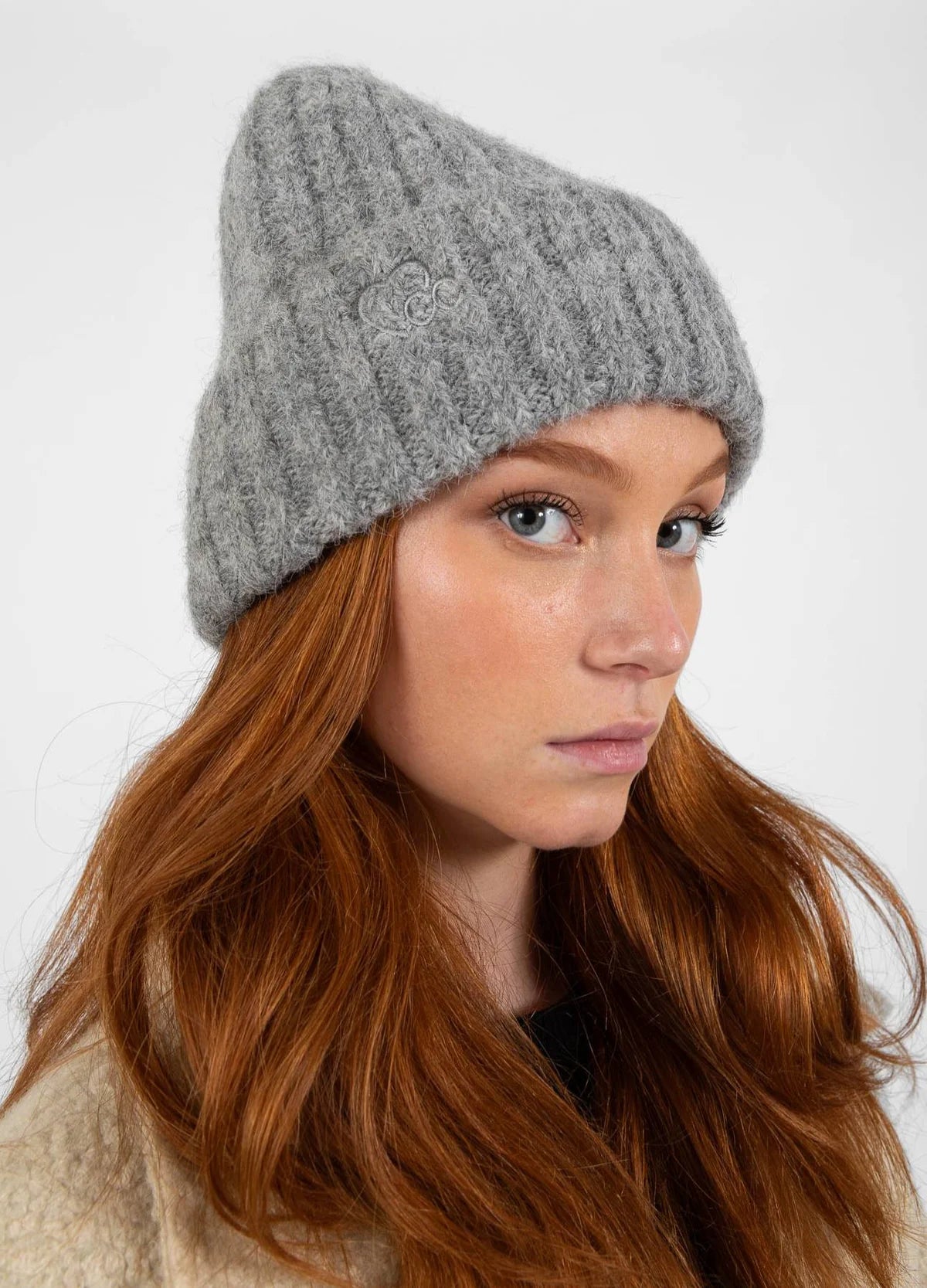 CC Heart Kyla Rib Beanie Hat Grey